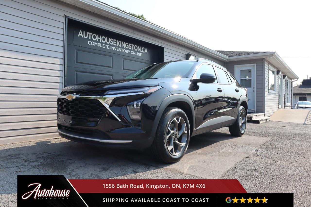 <p><strong>The 2025 Chevrolet Trax LT</strong><span style=color:rgba( 0 , 0 , 0 , 0.9 )>  featuring a 1.2-liter turbocharged inline-3 delivering 137 horsepower and 162 lb-ft of torque through a 6-speed automatic transmission with front-wheel drive, achieving an<strong> estimated 8.0 L/100km city and 7.0 L/100km highway fuel efficiency. </strong>The LT trim showcases Chevrolet's contemporary design with LED headlights with automatic on/off, LED taillights, heated power-adjustable side mirrors with integrated turn signals, roof rails, and 17-inch aluminum wheels. Inside the modern, spacious cabin, premium cloth seating includes heated front seats, 4-way manual driver seat, leather-wrapped steering wheel, single-zone automatic climate control, and an 11-inch diagonal touchscreen infotainment system with wireless Apple CarPlay, wireless Android Auto, Bluetooth streaming, and a 6-speaker audio system. Chevy Safety Assist includes Automatic Emergency Braking, Forward Collision Alert, Lane Keep Assist with Lane Departure Warning, Following Distance Indicator, IntelliBeam auto high beams, and Rear Vision Camera. Additional features include keyless open and start, remote engine start, and a clean CARFAX.</span></p>