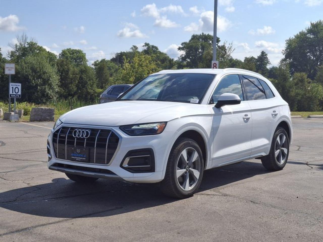 Look at this certified 2024 Audi Q5 Komfort AWD | Leather | Heated Wheel + Seats | Power Seat | CarPlay | Power Liftgate | and More !. Its Automatic transmission and 2.0 L engine will keep you going. This Audi Q5 comes equipped with these options: Reverse Camera, Leather, Heated Steering Wheel, Apple Car Play, Air Conditioning, Heated Seats, Tilt Steering Wheel, Steering Radio Controls, Power Windows, and Power Locks. Stop by and visit us at Mark Wilsons Better Used Cars, 5055 Whitelaw Road, Guelph, ON N1H 6J4.MASSIVE SELECTION: 500+ vehicles in ONE LOCATION, all Live Market Priced for the best value!STRAIGHTFORWARD & TRANSPARENT PRICING: Our Advertised Price INCLUDES:Safety Certification! (No separate certification fee upcharge).FREE Carfax History Report!NO upcharge for paying cash!CONFIDENCE & PEACE OF MIND: 30-Day/3,000 km Warranty INCLUDED! Plus a 5-Day Exchange Privilege!*EASY FINANCING: Better-than-bank rates, $0 Down, and 3 Months No Payments available OAC. BAD CREDIT APPROVED HERE!WE BUY CARS: Get Top Dollar for your trade, or sell us your vehicle for CASH even if you dont buy ours!www.shopwilsons.comAn Honest, Transparent Buying Experience. Trusted in business since 1961!(Cash Prices Exclude HST and Licensing Fees only.)