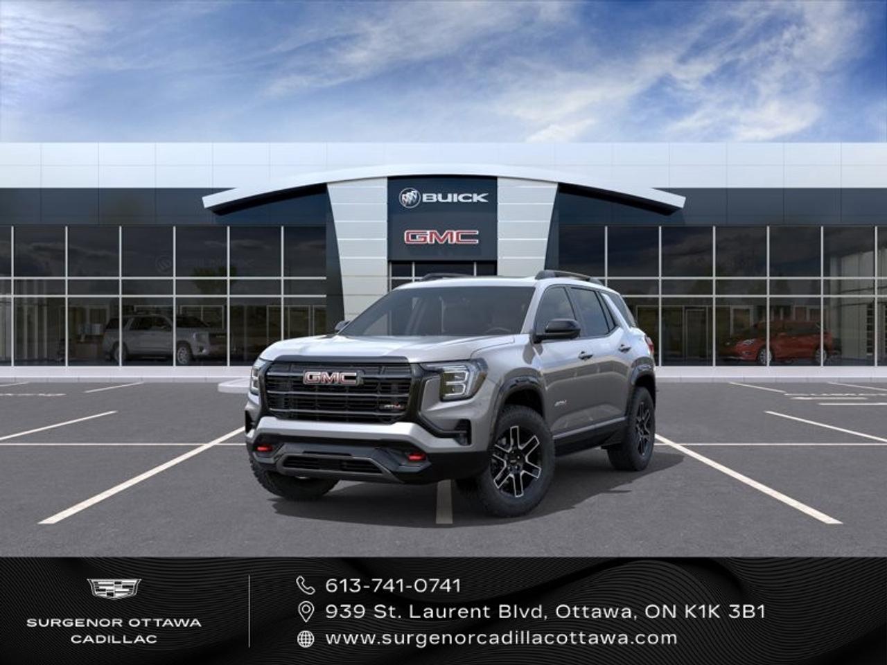 <p>The 2027 GMC Terrain AWD AT4 in stunning gray is the perfect combination of style and capability with its all-wheel drive system. Experience a powerful drive, supported by a 1.5L Turbo 4-cylinder engine, paired with an 8-speed automatic transmission for smooth handling.</p><p>On the exterior, this SUV sits atop striking 17-inch dark machined aluminum wheels, complemented by its sterling metallic finish. The power panoramic sunroof adds a touch of elegance, while the overall design is rugged yet refined. Inside, you'll find a spacious cabin trimmed with Forest Storm cloth and Coretec featuring mahogany accents, offering a sophisticated environment. Standard features such as heated front seats, a heated steering wheel, and power-adjustable seats ensure comfort on every journey.</p><p>Tech enthusiasts will appreciate the advanced Technology Package II, featuring traffic sign recognition, rear pedestrian alert, HD surround vision, and an interior camera for added security. The entertainment system includes smart device integration along with a Wi-Fi hotspot to keep you connected. Safety is prioritized with lane assist, adaptive cruise control, and a comprehensive airbag system.</p><p>This GMC Terrain is perfect for adventurous families or outdoor enthusiasts looking for a vehicle that can handle both city streets and off-road paths effortlessly. Contact Surgenor Chevrolet Buick GMC Cadillac today for more details and to schedule a test driveexperience this remarkable SUV for yourself.</p>