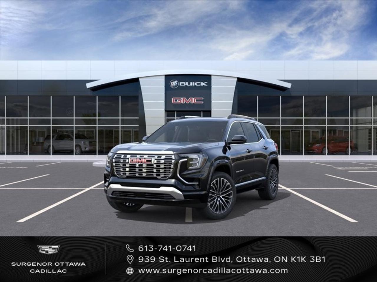 <p>The 2027 GMC Terrain AWD Denali in black is a new, masterfully engineered SUV that promises exceptional handling and reliability you can count on. This all-wheel-drive vehicle showcases a robust 1.5L 4-Cyl Turbo engine with an 8-speed automatic transmission, delivering a dynamic driving experience tailored for any road condition.</p><p>On the exterior, ebony twilight metallic paint emphasizes its bold and sophisticated design, accentuated by 20" machined-face aluminum wheels. Inside, the Terrain offers a lavish environment with perforated leather-appointed seats in a stylish "After Dark" finish. Additional comfort awaits you with heated front and rear seats, cooled front seats, and a heated steering wheel.</p><p>Equipped with the latest technology to keep you connected and safe, the Terrain features a navigation system, which, together with smart device integration, keeps you on the right path. Stay confident with advanced safety features such as lane assist, brake assist, and parking sensors, coupled with adaptive cruise control for highway comfort. The sunroof/moonroof adds an extra touch of luxury, while the wi-fi hotspot ensures connectivity on the go.</p><p>This vehicle is perfect for families and adventure enthusiasts who value comfort, safety, and cutting-edge technology. Contact Surgenor Chevrolet Buick GMC Cadillac today to learn more about how this powerful and versatile SUV can enhance your driving experience.</p>