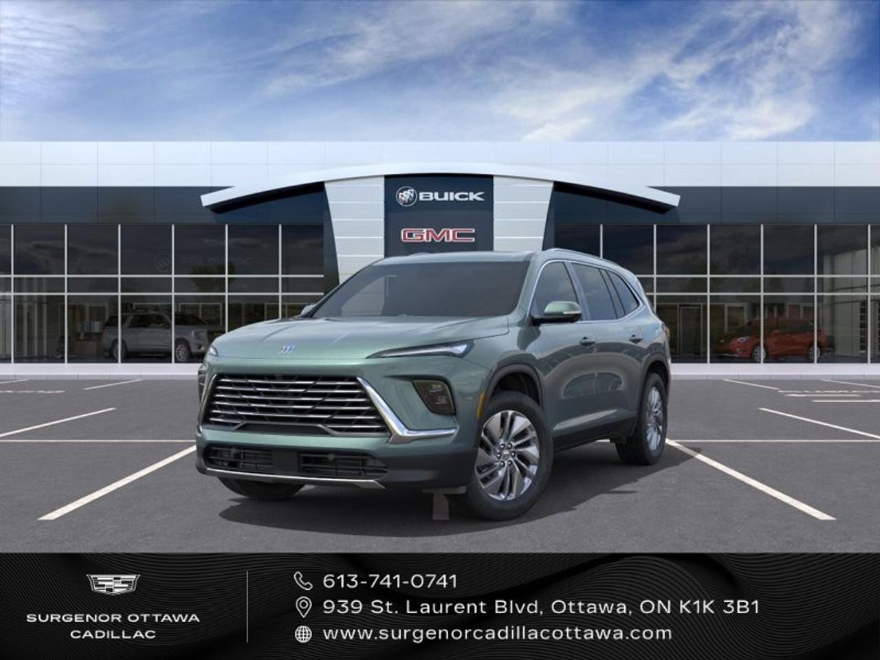 <p>The 2027 Buick Enclave AWD 4dr Preferred in a striking emerald green finish is the epitome of style and performance. With its all-wheel drive system and automatic transmission, this SUV ensures effortless handling and superior traction on any road.</p><p>The exterior of the Enclave is accentuated by 20-inch alloy wheels with a medium android finish and all-season blackwall tires. Inside, the cabin is a haven of comfort, featuring tan-colored leatherette seats with ebony accents. The vehicle offers a third-row seating arrangement, making it an excellent choice for larger families or those who require versatile cargo space.</p><p>This Enclave is packed with advanced technology, including a customizable ultrawide 30-inch diagonal screen infotainment center with Google built-in. It supports wireless Apple CarPlay and Android Auto, ensuring that you are always connected and entertained during your drives. Safety is at the forefront with features like a rear camera mirror, parking sensors, lane assist, and a comprehensive suite of driver assistance technologies such as adaptive cruise control. The head-up display further enhances driving convenience, allowing you to keep your eyes on the road.</p><p>Families and tech-savvy drivers will appreciate the convenience of the power package, which includes memory settings for the driver's seat and mirrors, as well as heated front seats and a heated steering wheel for those chilly Canadian winters. The panoramic sunroof with a sunshade adds a touch of luxury, allowing natural light to flood the interior.</p><p>For those who value style, technology, and safety in their daily commute or family adventures, the Buick Enclave Preferred is a perfect match. Contact Surgenor Chevrolet Buick GMC Cadillac today to learn more about this exceptional vehicle and find out how it can be yours.</p>
