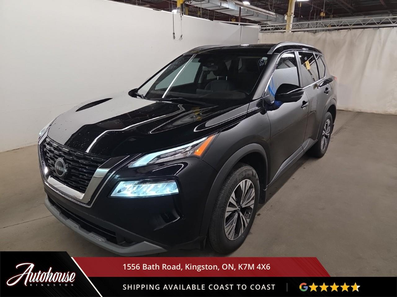 <p><strong>The 2022 Nissan Rogue SV</strong><span style=color:rgba( 0 , 0 , 0 , 0.9 )>  featuring a 2.5-liter inline-4 delivering Intelligent All-Wheel Drive,<strong> achieving an estimated 9.2 L/100km city and 7.1 L/100km highway. </strong>The SV trim stands out with LED headlights, 18-inch alloy wheels, heated front seats, a heated leather-wrapped steering wheel, and remote engine start. Inside, the Divide-N-Hide cargo system pairs with 60/40 split-folding rear seats for up to 2,098 litres of cargo space, while the 8-inch NissanConnect touchscreen keeps you linked with Apple CarPlay, Android Auto, and SiriusXM. Nissan Safety Shield 360 covers every angle with Automatic Emergency Braking, Blind Spot Warning, Rear Cross Traffic Alert, Lane Departure Warning, and Rear Automatic Braking. Additional highlights include dual-zone climate control, Intelligent Key with push-button start, and an available panoramic moonroof and a clean CARFAX.</span></p>
