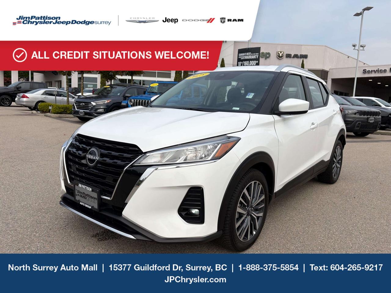 2025 Nissan Kicks Play SV &mdash; Only 31,253 km!

Price: $22,995

Looking for a stylish, practical, and fuel-efficient SUV without breaking the bank? Check out this 2025 Nissan Kicks Play SV in Fresh Powder.

Highlights:

Only 31,253 km
2025 model year
SV trim
Fresh Powder exterior
Compact SUV versatility with excellent everyday practicality
Great choice for commuting, errands, and weekend adventures

Stock #: 25Y4056
Condition: Used
Price: $22,995

Dont miss your chance to get behind the wheel of this sharp, low-kilometre Kicks Play SV. Contact us today to arrange a viewing and test drive!

Price includes documentation fee ($895) and VSA Transaction Levy ($10). Finance placement fee ($595) if applicable, GST and PST are additional. Call 1-877-868-1775! Financing available OAC. D#30394