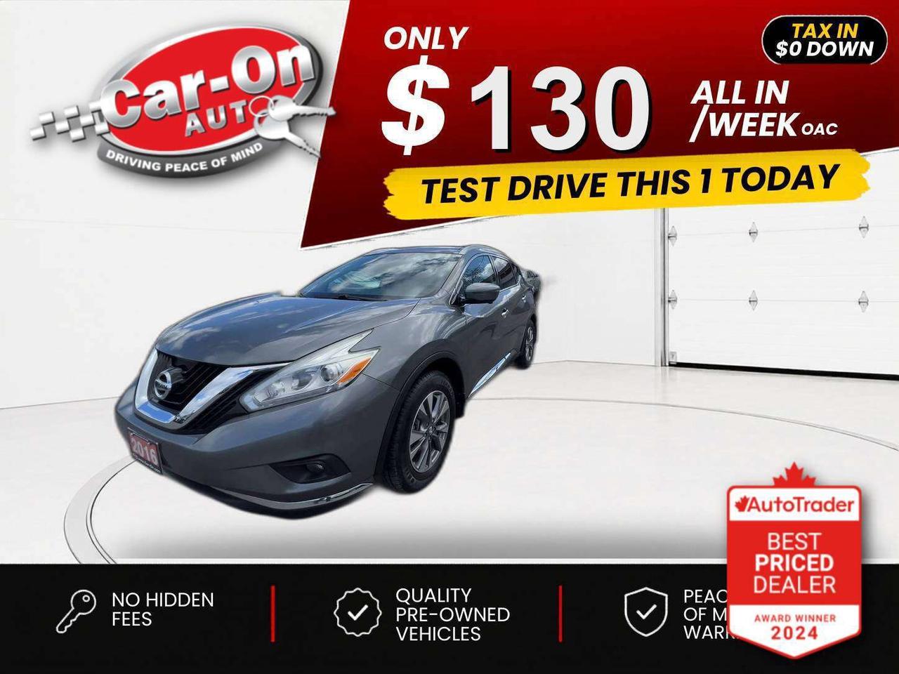 $0 DOWN $130/WEEK ALL IN INCLUDING ONTARIO TAXES O.A.C* LOADED SL ALL-WHEEL DRIVE!! Leather, panoramic sunroof, heated seats & steering, 360 camera, remote start, navigation, blind spot monitor, rear cross-traffic alert, premium Bose audio system, dual-zone climate control, keyless entry w/ push start, power liftgate, full power group incl. power driver & passenger seats, cruise control, Bluetooth and Sirius XM!!