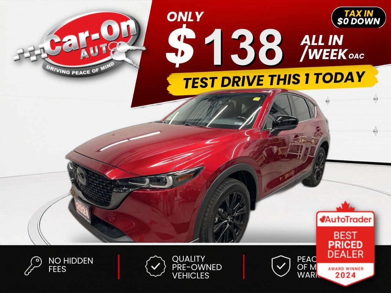 $0 DOWN $138/WEEK ALL IN INCLUDING ONTARIO TAXES O.A.C* ONLY 26,000KMS!! KURO All-Wheel Drive w/ Leather, sunroof, heated seats & steering, 19-inch black alloys, adaptive cruise control, blind spot monitor, rear cross-traffic alert, pre-collision system, lane departure warning, backup camera, dual-zone climate control, keyless entry w/ push start, power liftgate, full power group incl. power driver & passenger seats w/ driver memory, automatic headlights w/ auto highbeams, Bluetooth and drive mode selector!!