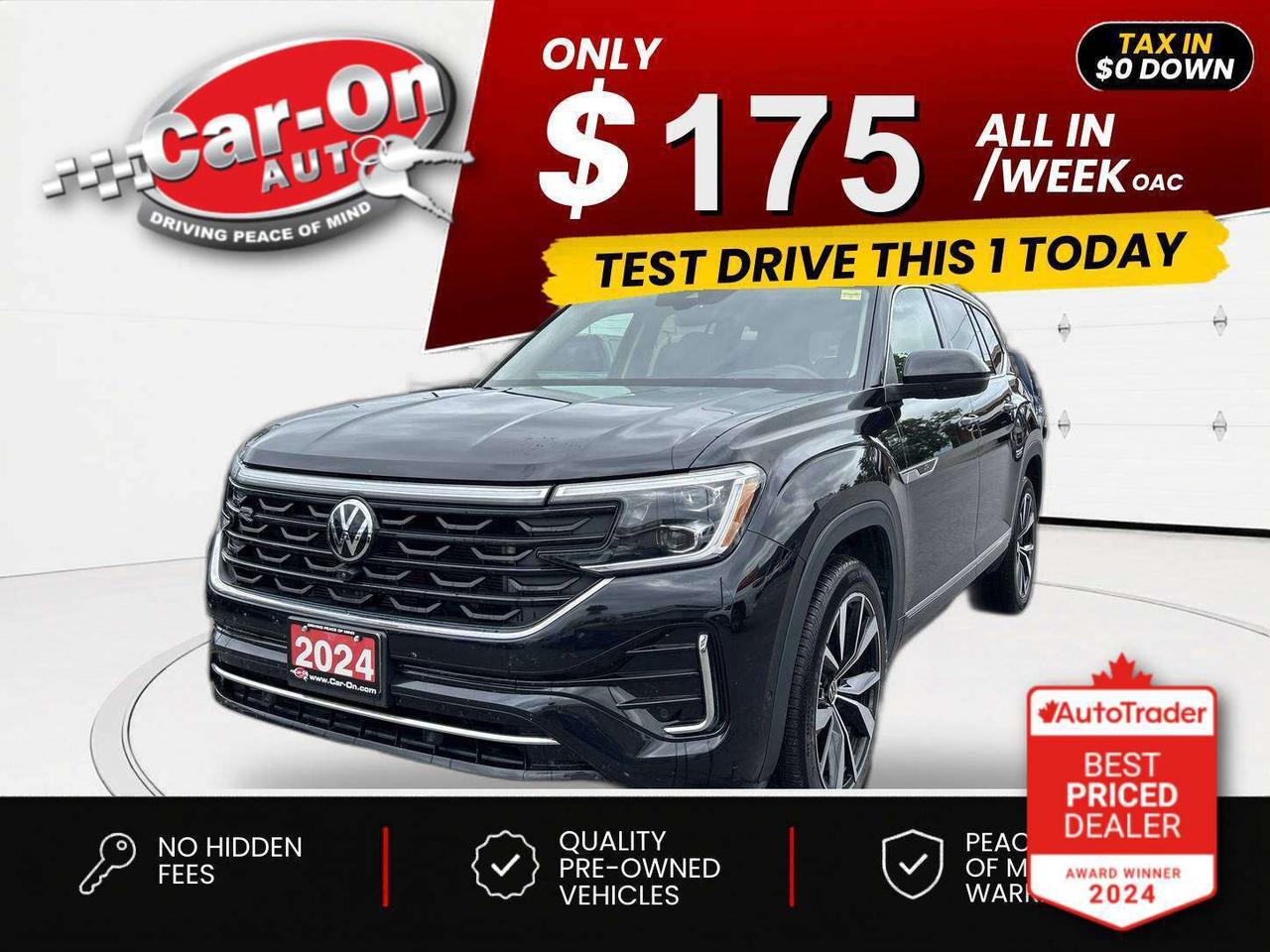 $0 DOWN $175/WEEK ALL IN INCLUDING ONTARIO TAXES O.A.C* TOP OF THE LINE EXECLINE 7-PASSENGER ALL-WHEEL DRIVE!! Leather, panoramic sunroof, heated/cooled front & heated 2nd row seats, heated steering, 360 camera w/ front & rear park sensors, heads-up display, Android Auto/ Apple CarPlay, remote start, navigation, 21-inch alloys, premium Harman/Kardon audio system, wireless charger, digital cockpit, adaptive cruise control, blind spot monitor, rear cross-traffic alert, pre-collision system, road sign display, lane departure warning, three-zone climate control, rear sunshades, paddle shifters, rain-sensing wipers, keyless entry w/ push start, power liftgate, full power group incl. power driver & passenger seats w/ driver memory, automatic headlights w/ auto highbeams, Bluetooth and more!!This vehicle just landed and is awaiting a full detail and photo shoot. Contact us and book your viewing today!