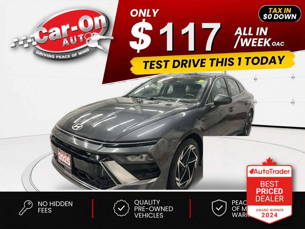 $0 DOWN $117/WEEK ALL IN INCLUDING ONTARIO TAXES O.A.C* All-Wheel Drive w/ Leather, panoramic sunroof, heated/cooled seats, heated steering, 12.3-inch touchscreen w/ Android Auto/ Apple CarPlay, remote start, 18-inch alloys, adaptive cruise control, blind spot monitor, rear cross-traffic alert, pre-collision system, safe exit assist, lane departure warning, backup camera, dual-zone climate control, paddle shifters, keyless entry w/ push start, full power group incl. power driver & passenger seats w/ driver memory, automatic headlights w/ auto highbeams, Bluetooth and Sirius XM!!