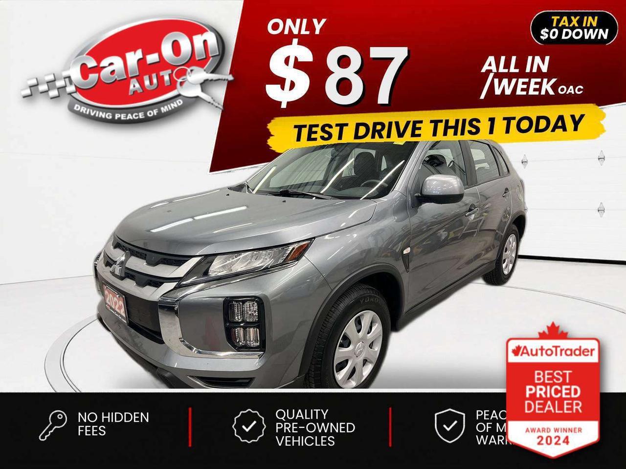 $0 DOWN $87/WEEK ALL IN INCLUDING ONTARIO TAXES O.A.C* ONLY 26,000KMS!! All-Wheel Drive w/ Heated seats, Android Auto/ Apple CarPlay, backup camera, air conditioning, keyless entry, power locks, power mirrors, power windows, automatic headlights, cruise control, Bluetooth and Sirius XM!!