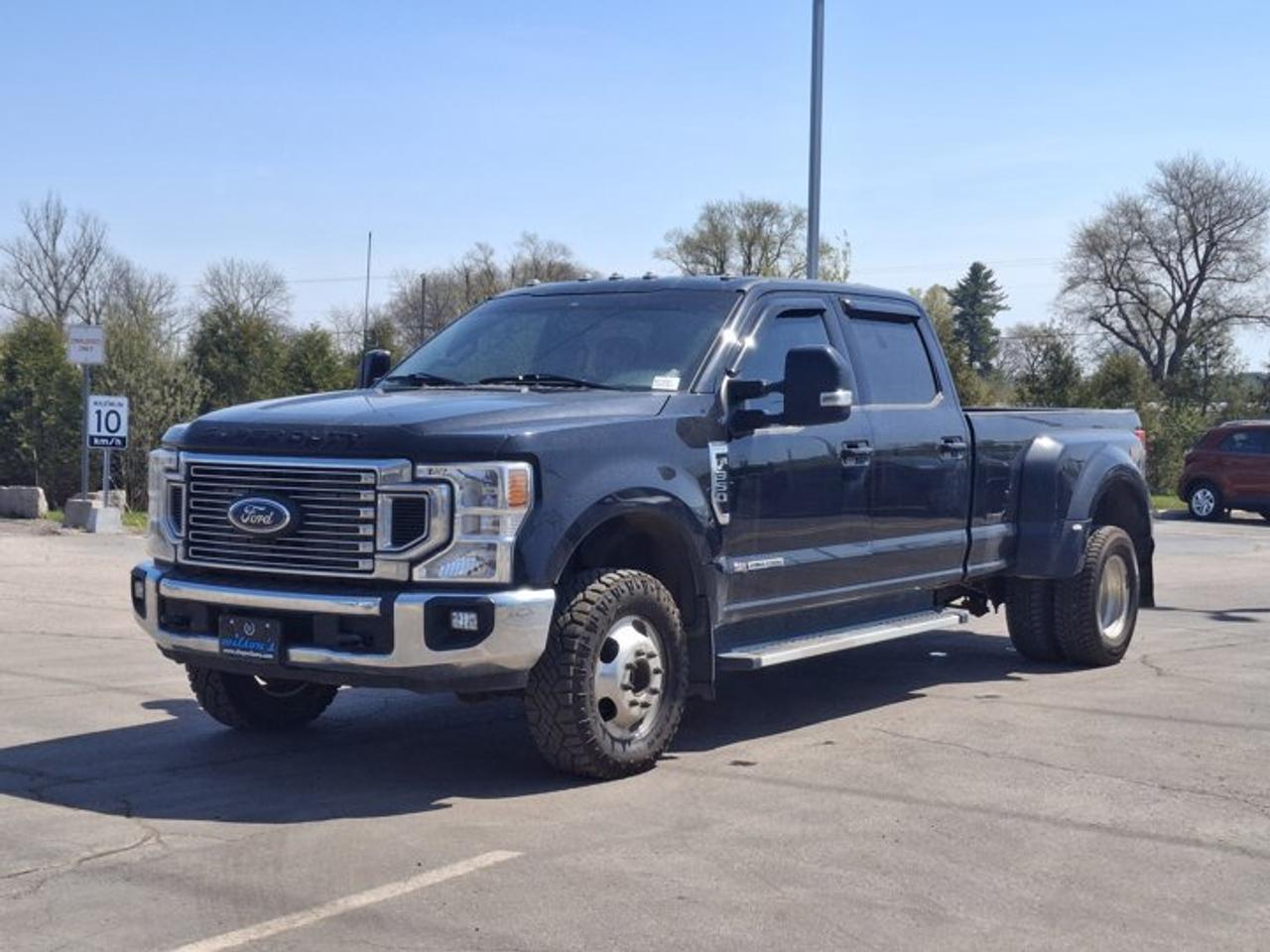 Check out this certified 2022 Ford Super Duty F-350 DRW Lariat DRW Crew 4X4 | Dual Rear Wheels | 6.7L Diesel | Ultimate Pkg | FX4 | 5th Wheel Prep & More !. Its Automatic transmission and Intercooled Turbo Diesel V-8 6.7 L/406 engine will keep you going. This Ford Super Duty F-350 DRW features the following options: Remote Start, Navigation System, Leather, Air Conditioning, Air Conditioned Seats, Heated Seats, Tilt Steering Wheel, Steering Radio Controls, Power Windows, and Power Locks. See it for yourself at Mark Wilsons Better Used Cars, 5055 Whitelaw Road, Guelph, ON N1H 6J4.MASSIVE SELECTION: 500+ vehicles in ONE LOCATION, all Live Market Priced for the best value!STRAIGHTFORWARD & TRANSPARENT PRICING: Our Advertised Price INCLUDES:Safety Certification! (No separate certification fee upcharge).FREE Carfax History Report!NO upcharge for paying cash!CONFIDENCE & PEACE OF MIND: 30-Day/3,000 km Warranty INCLUDED! Plus a 5-Day Exchange Privilege!*EASY FINANCING: Better-than-bank rates, $0 Down, and 3 Months No Payments available OAC. BAD CREDIT APPROVED HERE!WE BUY CARS: Get Top Dollar for your trade, or sell us your vehicle for CASH even if you dont buy ours!www.shopwilsons.comAn Honest, Transparent Buying Experience. Trusted in business since 1961!(Cash Prices Exclude HST and Licensing Fees only.)