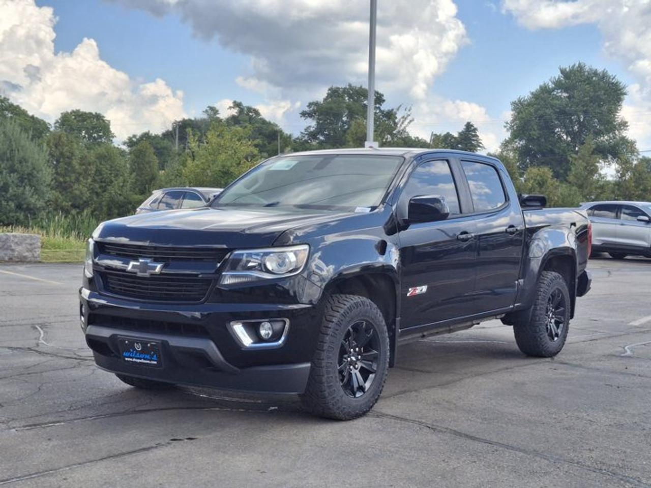 Look at this certified 2018 Chevrolet Colorado 4WD Z71 Crew 4X4 | Midnight Edition | Leather | Nav | HD Tow Pkg | Premium Audio | and More !. Its Automatic transmission and 3.6L engine will keep you going. This Chevrolet Colorado comes equipped with these options: Tow Package, Reverse Camera, Premium Sound, Navigation System, Leather, Apple Car Play, Air Conditioning, Heated Seats, Tilt Steering Wheel, and Steering Radio Controls. Stop by and visit us at Mark Wilsons Better Used Cars, 5055 Whitelaw Road, Guelph, ON N1H 6J4.MASSIVE SELECTION: 500+ vehicles in ONE LOCATION, all Live Market Priced for the best value!STRAIGHTFORWARD & TRANSPARENT PRICING: Our Advertised Price INCLUDES:Safety Certification! (No separate certification fee upcharge).FREE Carfax History Report!NO upcharge for paying cash!CONFIDENCE & PEACE OF MIND: 30-Day/3,000 km Warranty INCLUDED! Plus a 5-Day Exchange Privilege!*EASY FINANCING: Better-than-bank rates, $0 Down, and 3 Months No Payments available OAC. BAD CREDIT APPROVED HERE!WE BUY CARS: Get Top Dollar for your trade, or sell us your vehicle for CASH even if you dont buy ours!www.shopwilsons.comAn Honest, Transparent Buying Experience. Trusted in business since 1961!(Cash Prices Exclude HST and Licensing Fees only.)