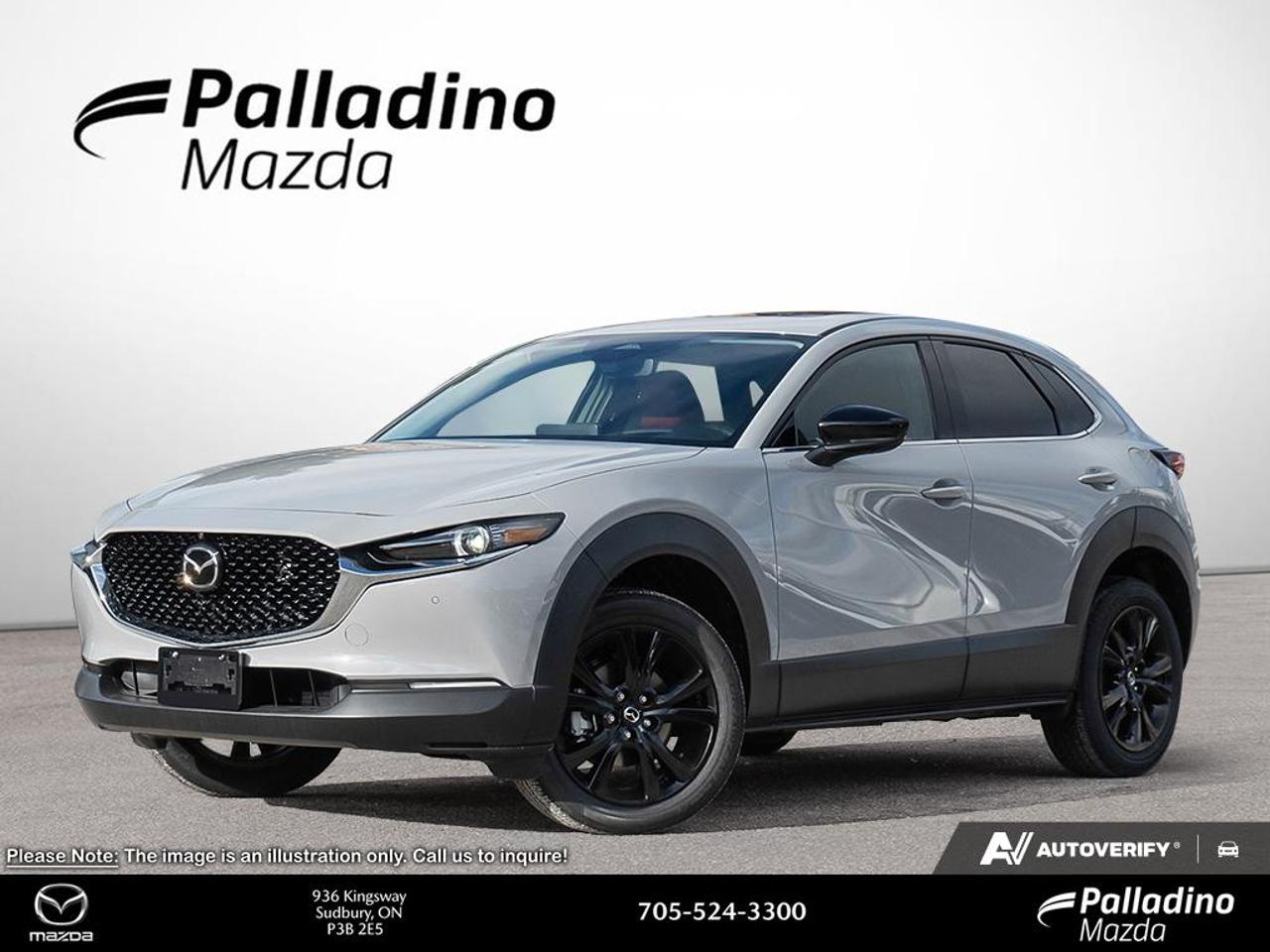 Brand new and ready for Greater Sudbury roads, the 2026 Mazda CX-30 GT blends refined style, confident all-wheel drive traction, and a strong 2.5L SKYACTIV-G engine. Finished in Grey with a Red interior, this compact SUV delivers an upscale feel, smooth power, and the everyday versatility drivers want from a modern crossover.

The 2026 Mazda CX-30 GT stands out with a premium look and a driver-focused layout. Its 6-Speed SKYACTIV-Drive automatic transmission helps deliver responsive shifts, while standard all-wheel drive adds extra assurance in changing Northern Ontario weather. For daily commuting and weekend travel, this new SUV feels composed, capable, and easy to enjoy.

FEATURES OF THE CX-30 GT
»» Premium trim with refined design touches
»» Standard all-wheel drive for added confidence
»» 2.5L engine with smooth automatic shifting
»» Upscale cabin theme in red interior

ADVANCED SAFETY FEATURES
»» All-wheel drive supports secure year-round traction
»» Strong body structure helps protect occupants
»» Anti-lock braking supports controlled stopping
»» Stability control helps maintain driver confidence

PERFORMANCE AND EFFICIENCY
»» 2.5L SKYACTIV-G engine delivers smooth power
»» Six-speed automatic shifts with refined response
»» Balanced ride for city and highway
»» All-wheel drive boosts control on roads

COMFORT AND CONVENIENCE
»» Spacious cabin with premium overall atmosphere
»» Easy entry height suits daily use
»» Supportive seating for commuting comfort
»» Four-door layout improves passenger access

TECHNOLOGY AND CONNECTIVITY
»» Driver-focused controls support easy operation
»» Clear instrument layout aids quick checks
»» Modern cabin design feels intuitive daily
»» Smart interior placement improves usability

CARGO SPACE
»» Versatile rear cargo area for errands
»» Split-folding utility supports larger items
»» Compact size helps easy urban parking
»» Useful storage for daily travel gear

AWARDS & RECOGNITIONS
»» Top Safety Pick, Insurance Institute for Highway Safety, 2024
»» Best Compact Utility Vehicle, Automobile Journalists Association of Canada, 2020

WHAT OTHER OWNERS LIKE
»» Confident all-wheel drive in winter weather
»» Premium cabin feel above the segment
»» Sharp handling with comfortable ride balance
»» Practical size for city and travel

At Palladino Mazda in Greater Sudbury, this brand new 2026 Mazda CX-30 GT is an excellent choice for drivers who want premium character in a right-sized SUV. The Grey exterior gives it a clean, modern look, while the Red interior adds warmth and personality without giving up sophistication.

This 2026 Mazda CX-30 GT is powered by a 2.5L SKYACTIV-G DOHC 16-Valve I4 engine, paired with a 6-Speed SKYACTIV-Drive automatic transmission and all-wheel drive traction. That combination brings smooth acceleration, steady road manners, and welcome confidence when road conditions change through the seasons.

For buyers seeking a new compact SUV with upscale design, everyday practicality, and trusted all-wheel drive performance, the 2026 Mazda CX-30 GT checks the right boxes. It feels polished, useful, and rewarding to drive, making it a smart fit for life in Greater Sudbury and beyond.

This 2026 Mazda CX-30 GTs VIN is: 3MVDMBDL6TM123291 .

The advertised price is for financing only and applies exclusively to vehicles eligible for financing. Vehicles sold as-is are not eligible for financing and require full payment at purchase. All cash purchases of finance-eligible vehicles will be subject to an additional $2,501.00. This advertised price also does not include taxes and licensing fees. For as-is vehicles: the motor vehicle sold under this contract is being sold as-is and is not represented as being in road worthy condition, mechanically sound or maintained at any guaranteed level of quality.<p> and the everyday versatility drivers want from a modern crossover.

The 2026 Mazda CX-30 GT stands out with a premium look and a driver-focused layout. Its 6-Speed SKYACTIV-Drive automatic transmission helps deliver responsive shifts</p>
<p> while standard all-wheel drive adds extra assurance in changing Northern Ontario weather. For daily commuting and weekend travel</p>
<p> and easy to enjoy.

FEATURES OF THE CX-30 GT
»» Premium trim with refined design touches
»» Standard all-wheel drive for added confidence
»» 2.5L engine with smooth automatic shifting
»» Upscale cabin theme in red interior

ADVANCED SAFETY FEATURES
»» All-wheel drive supports secure year-round traction
»» Strong body structure helps protect occupants
»» Anti-lock braking supports controlled stopping
»» Stability control helps maintain driver confidence

PERFORMANCE AND EFFICIENCY
»» 2.5L SKYACTIV-G engine delivers smooth power
»» Six-speed automatic shifts with refined response
»» Balanced ride for city and highway
»» All-wheel drive boosts control on roads

COMFORT AND CONVENIENCE
»» Spacious cabin with premium overall atmosphere
»» Easy entry height suits daily use
»» Supportive seating for commuting comfort
»» Four-door layout improves passenger access

TECHNOLOGY AND CONNECTIVITY
»» Driver-focused controls support easy operation
»» Clear instrument layout aids quick checks
»» Modern cabin design feels intuitive daily
»» Smart interior placement improves usability

CARGO SPACE
»» Versatile rear cargo area for errands
»» Split-folding utility supports larger items
»» Compact size helps easy urban parking
»» Useful storage for daily travel gear

AWARDS & RECOGNITIONS
»» Top Safety Pick</p>
<p> 2020

WHAT OTHER OWNERS LIKE
»» Confident all-wheel drive in winter weather
»» Premium cabin feel above the segment
»» Sharp handling with comfortable ride balance
»» Practical size for city and travel

At Palladino Mazda in Greater Sudbury</p>
<p> this brand new 2026 Mazda CX-30 GT is an excellent choice for drivers who want premium character in a right-sized SUV. The Grey exterior gives it a clean</p>
<p> while the Red interior adds warmth and personality without giving up sophistication.

This 2026 Mazda CX-30 GT is powered by a 2.5L SKYACTIV-G DOHC 16-Valve I4 engine</p>
<p> paired with a 6-Speed SKYACTIV-Drive automatic transmission and all-wheel drive traction. That combination brings smooth acceleration</p>
<p> and welcome confidence when road conditions change through the seasons.

For buyers seeking a new compact SUV with upscale design</p>
<p> making it a smart fit for life in Greater Sudbury and beyond.

This 2026 Mazda CX-30 GTs VIN is: 3MVDMBDL6TM123291 .

The advertised price is for financing only and applies exclusively to vehicles eligible for financing. Vehicles sold as-is are not eligible for financing and require full payment at purchase. All cash purchases of finance-eligible vehicles will be subject to an additional $2</p>
<p>501.00. This advertised price also does not include taxes and licensing fees. For as-is vehicles: the motor vehicle sold under this contract is being sold as-is and is not represented as being in road worthy condition</p>