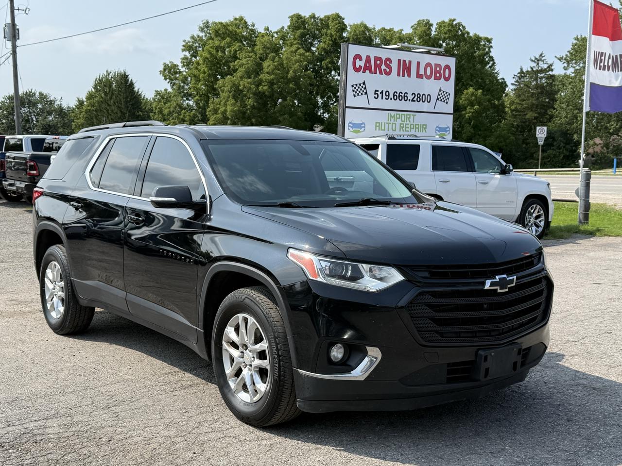 <p>2019 CHEVROLET TRAVERSE!</p><p>Safety inspection included in the full asking price // Carfax available</p><p>Spacious, capable&nbsp;This 2019 Chevrolet Traverse LT is powered by a strong 3.6L V6 engine paired with&nbsp;All-Wheel Drive<strong> </strong>giving you the confidence and versatility you need in all types of Canadian weather. The LT Cloth trim offers a comfortable, practical interior with plenty of room for passengers and cargo.</p><p data-start=139 data-end=305><strong>CARS IN LOBO LTD.&nbsp; &ndash; Your trusted pre-owned vehicle destination!</strong></p><p>&nbsp;</p><p data-start=139 data-end=305><strong>Located at 6355 Egremont Dr, Komoka, ON N0L 1R0 &mdash; just 7 km west of Hyde Park Rd. Heading west on Fanshawe Park Rd as it becomes Egremont Dr, you&rsquo;ll find us at the traffic lights on the corner of Egremont Dr & Narin Rd in Middlesex county township of Lobo.&nbsp;</strong></p><p>&nbsp;</p><p data-start=139 data-end=305><strong>Serving London, Ontario/Middlesex County for over 10 years. A registered member of the UCDA (Used Car Dealers Association of Ontario) and fully licensed with OMVIC (Ontario Motor Vehicle Industry Council).</strong></p><p>&nbsp;</p><hr><p>&nbsp;</p><p data-start=139 data-end=305><strong><span style=font-size: 14pt;>CARS IN LOBO LTD. (Buy - Sell - Trade - Finance)&nbsp; </span><span style=font-size: 14pt;>Office#&nbsp; 519 666 2800 </span><span style=font-size: 14pt;>TEXT# 519 630 6660</span></strong></p><p>&nbsp;</p><hr><p>&nbsp;</p><p data-start=312 data-end=770><strong>- /Quality, locally sourced pre-owned vehicles at a competitive price<br>- /Safety certification Inspection included at the Full Asking Price! (unless listed otherwise)</strong><br><strong>- /We take all trade ins at a competitive & fair value&nbsp;</strong><br><strong>- /We buy cars outright with no purchase&nbsp;necessary</strong><br data-start=352 data-end=355><strong>- /CARFAX reports available on all cars</strong><br data-start=462 data-end=465><strong>- /Extended warranty options available</strong><br data-start=590 data-end=593><strong>- /Financing options available</strong><br data-start=642 data-end=645><strong>- /We register & plate your vehicle for you (Licensing Extra)</strong><br data-start=714 data-end=717><strong>- /No hidden fees. No pressure. Easy going team that is here to help.&nbsp;</strong></p><p>&nbsp;</p><p data-start=777 data-end=908><strong>Message us anytime or feel free to drop by! We are here to help make your next vehicle purchase simple and stress-free. -> OPEN 6 DAYS WEEK MONDAY - SATURDAY&nbsp;</strong></p><p>&nbsp;</p><p data-start=777 data-end=908>&nbsp;</p>