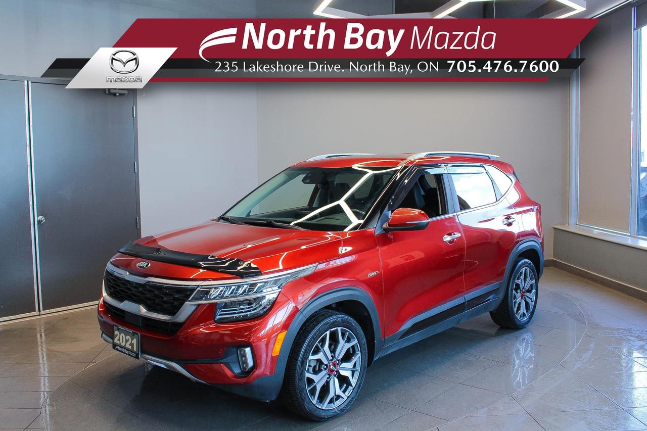 Used 2021 Kia Seltos SX Turbo HEATED SEATS/STEERING WHEEL - BOSE AUDIO - NAVIGATION for sale in North Bay, ON