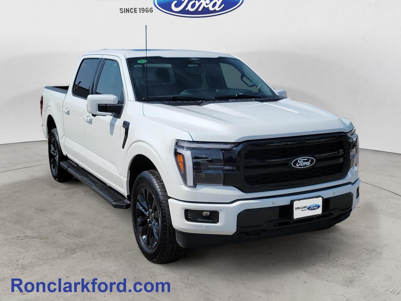 Stand out from the crowd in this pre-owned 2026 Ford F-150 Lariat, finished in stunning Star White Metallic with a sleek Black ActiveX interior. Powered by Ford’s impressive 3.5L V6 EcoBoost engine paired with a smooth 10-speed automatic transmission, this F-150 delivers the performance, capability, and refinement you expect from a premium full-size truck.Equipped with the highly desirable 502A Equipment Group and Lariat Black Appearance Package, this F-150 has an aggressive, upscale look to match its impressive list of features. Enjoy an open-air driving experience with the Twin Panel Moonroof, while the premium B&O Unleashed Sound System delivers exceptional audio throughout the cabin.Inside, comfort and convenience are front and centre with power, heated and ventilated front seats, heated rear seats, heated steering wheel, Head-Up Display, wireless charging pad, and the versatile Mobile Office Package. Ford’s SYNC 4 with AppLink and 12-inch centre display keeps your entertainment, navigation, and connectivity within easy reach.Advanced driver-assistance technology includes Adaptive Cruise Control, BLIS with Cross-Traffic Alert, rain-sensing wipers, and a rear-view camera, helping add confidence to every drive.When it’s time to tow, this F-150 is ready with a Class IV Trailer Hitch, Trailer Sway Control, Pro Trailer Backup Assist, and Pro Trailer Hitch Assist, making it easier to line up, connect, and maneuver your trailer.Additional conveniences include a keyless-entry keypad and power-sliding rear window.With its powerful EcoBoost performance, premium Lariat appointments, advanced towing technology, and bold Black Appearance Package, this 2026 Ford F-150 Lariat is exceptionally well equipped for work, weekends, and everything in between.All Pre-Owned vehicles come standard with one key. If we received additional keys from the previous owner they will be with the vehicle upon delivery at no cost. Additional keys may be purchased at customers request and expense.Come to the dealer you can trust. 60 years and counting Ron Clark Ford & Jayco RV is known for great value and being best in customer service! We serve and deliver all over Ontario including destinations such as Wyoming, Petrolia, Sarnia, London, Guelph, Kitchener-Waterloo, Hamilton, GTA, Ottawa & Chatham-Kent. Call or visit us at RON CLARK FORD & JAYCO RV to view and test drive today! RON CLARK FORD where else!!