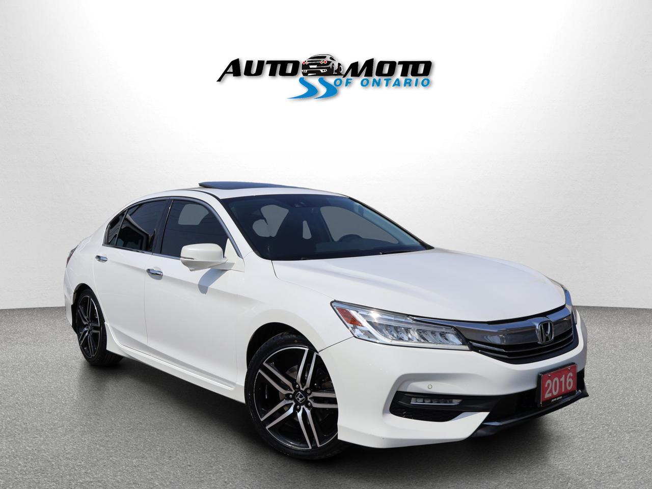 Used 2016 Honda Accord V6 TOURING CERTIFIED *2ND WINTER* CAMERA NAV BLUETOOTH LEATHER HEATED SEATS SUNROOF CRUISE ALLOYS for sale in Burlington, ON