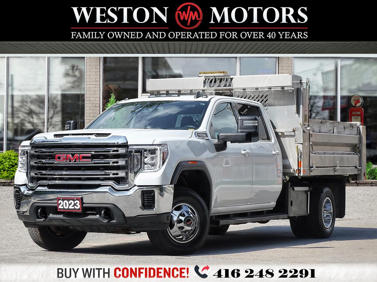 2023 GMC Sierra 3500 4WD Crew Cab 177" WB, 60" CA SLE*ALUMINUM LIFT BOX