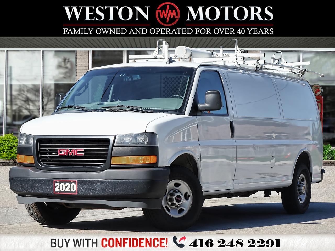 White 2020 GMC Savana Cargo Van Rear-Wheel Drive Automatic