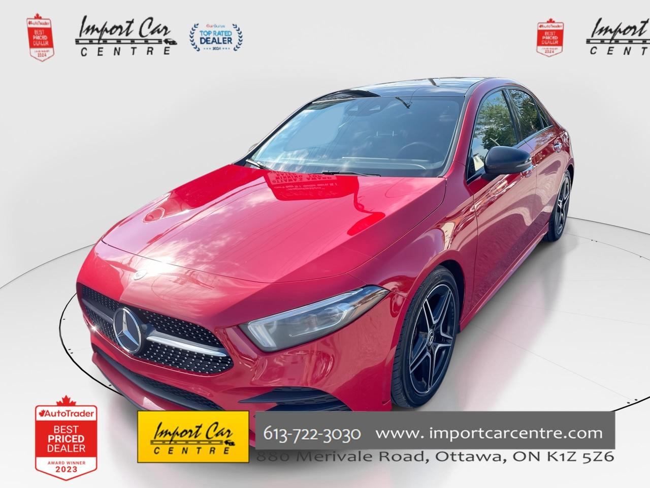 Used 2019 Mercedes-Benz A-Class PANO. ROOF, BURMESTER SOUND, BLIS, TRAFFIC SIGN AS for sale in Ottawa, ON