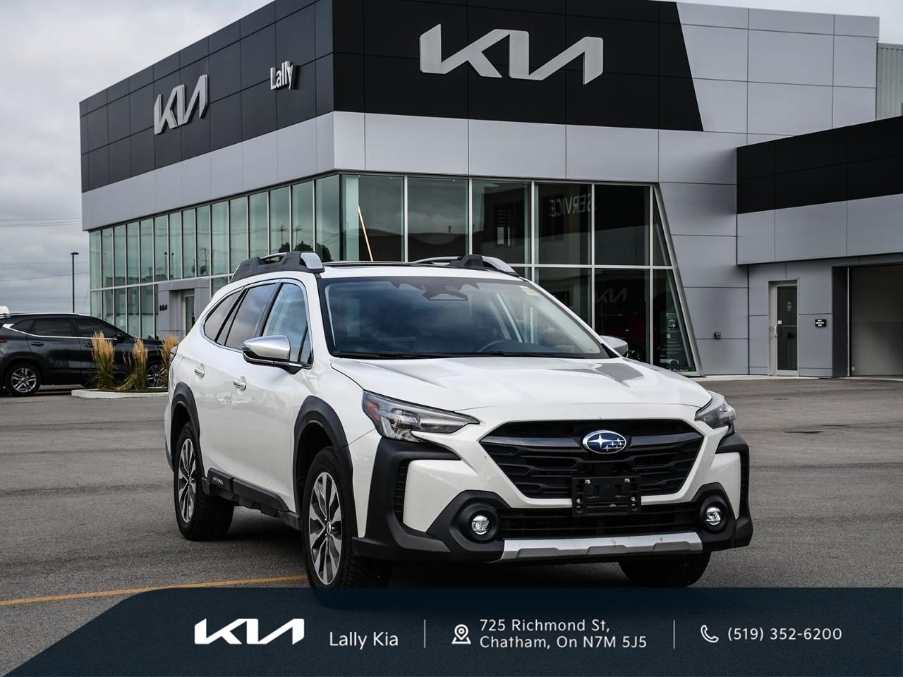 <p>2024 Subaru Outback Premier | Clean CarFax | All-Wheel Drive | Recent Trade | Low KMs</p><ul><li><p><strong>Condition:</strong> Low KMs, Recent Trade, Accident Free / No Accidents / Clean CarFax</p></li><li><p><strong>Performance:</strong> 2.5L 4-Cylinder BOXER Engine, Symmetrical All-Wheel Drive (AWD), Lineartronic CVT with 8-Speed Manual Mode</p></li><li><p><strong>Seating & Comfort:</strong> Nappa Leather Seating, Heated & Ventilated Front Seats, Heated Rear Seats, Heated Steering Wheel, Power Driver's Seat with Memory, Dual-Zone Automatic Climate Control, Power Moonroof, Power Rear Gate</p></li><li><p><strong>Technology:</strong> 11.6-inch Touchscreen Display, Navigation System, Apple CarPlay & Android Auto, Harman Kardon Premium Audio System, Wireless Phone Charging, STARLINK Multimedia, 12.3-inch Digital Instrument Cluster</p></li><li><p><strong>Safety:</strong> EyeSight Driver Assist Technology, Adaptive Cruise Control, Pre-Collision Braking, Lane Departure and Sway Warning, Lane Keep Assist, Blind Spot Detection, Rear Cross Traffic Alert, 360-Degree Surround View Monitor</p></li><li><p><strong>Notes:</strong> Recent Trade with low kilometres and a Clean CarFax history. The Premier trim combines Subaru's legendary Symmetrical All-Wheel Drive with premium Nappa leather, advanced technology, exceptional comfort, and a comprehensive suite of driver-assistance features. <strong>CarFax available for download.</strong></p></li><li><p>Financing Available</p></li><li><p>Trade-Ins Welcome</p></li><li><p>Extended Warranty Options</p></li></ul><p>Every used vehicle undergoes a 135-point inspection.</p><p>Pre-owned vehicles are supplied with one key. Any additional keys received from the previous owner will be included at delivery at no charge. Extra keys may be purchased at the customer's request and expense.</p> <p>We use no hassle no haggle live market pricing! Save money and time.</p><p>All prices shown include all fees. Reconditioning and Full Detailing. Taxes and Licensing extra.</p><p>All Pre-Owned vehicles come standard with one key. If we received additional keys from the previous owner they will be with the vehicle upon delivery at no cost. Additional keys may be purchased at customers requested and expense.</p><p>Book your appointment today!</p>