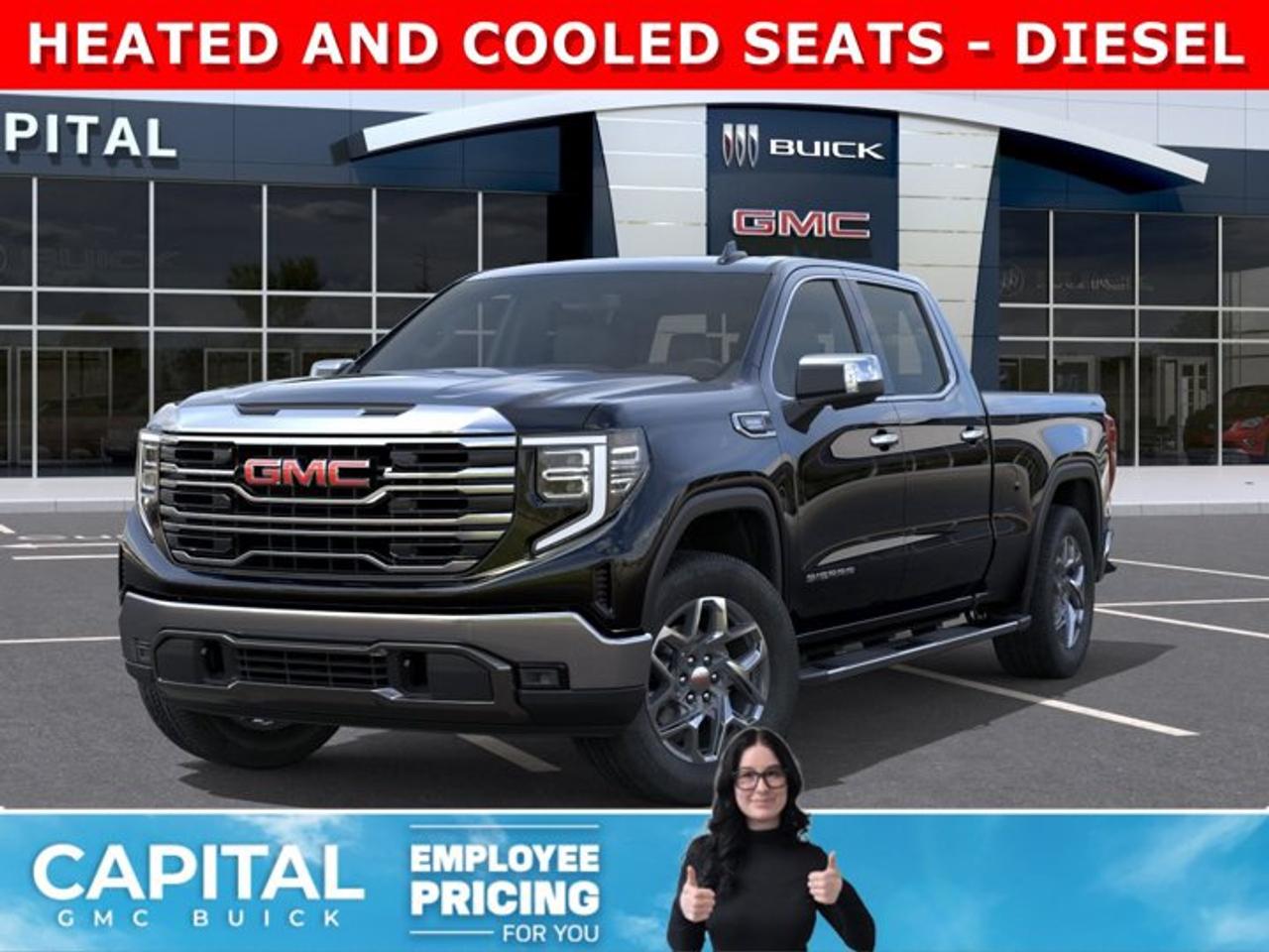 Check out this 2026 GMC SIERRA SLT... Fully loaded and equipped with the DURAMAX DIESEL engine, SLT Premium Package, GMC Protection Package, Heated and Cooled Seats, Heated Steering, Remote Start, Wireless Charging, MultiPro Tailgate, Trailering Package, and so much more!Ask for the Internet Department for more information or book your test drive today! Text 587-400-9276 for fast answers at your fingertips!AMVIC Licensed Dealer - Licence Number B1044900