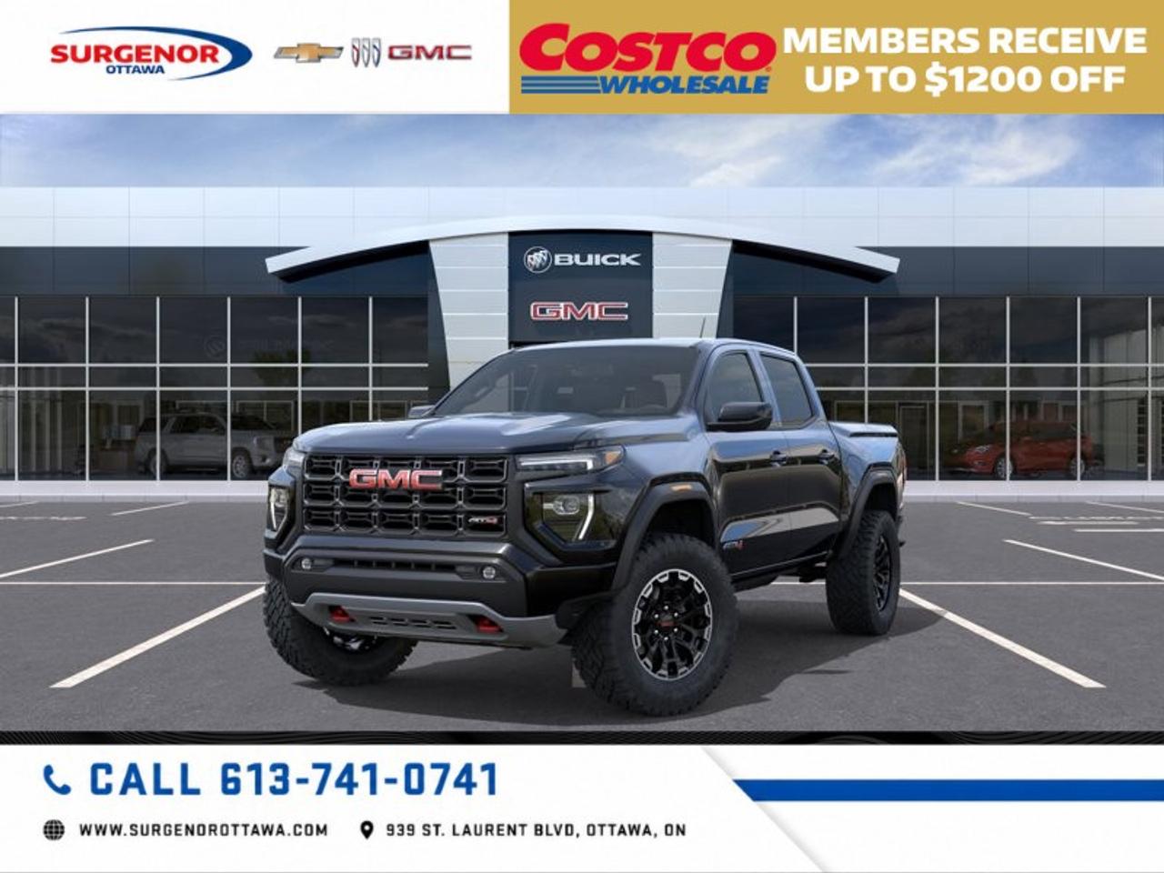<p>Elevate your driving experience with the 2026 GMC Canyon AT4, a powerful combination of commanding 4x4 capability and sleek black design. This truck offers unmatched handling, seamlessly blending rugged functionality with everyday practicality.</p><p>From its bold exterior featuring 18" gloss black machined finish aluminum wheels and all-terrain tires to its meticulously crafted Jet Black/Timber interior, the GMC Canyon AT4 captures attention and admiration. Inside, the cabin offers a host of comforts such as heated seats, power seats, and a multi-functional steering wheel, designed to meet all your demands while ensuring a smooth journey.</p><p>Under the hood, the exceptional TurboMax engine offers an impressive 310 horsepower, ensuring you're ready for any adventure. The state-of-the-art 11.3" diagonal Premium GMC Infotainment System, equipped with Google built-in, Apple CarPlay, and Android Auto, turns every drive into a connected experience. Premium safety and driver assistance features like lane assist, parking sensors, backup camera, and smart device integration make this Canyon both savvy and secure.</p><p>Ideal for adventurers and daily commuters looking for reliability combined with innovation, this GMC Canyon AT4 is just what you need. Contact Surgenor Chevrolet Buick GMC Cadillac today to learn more about this remarkable truck.</p>