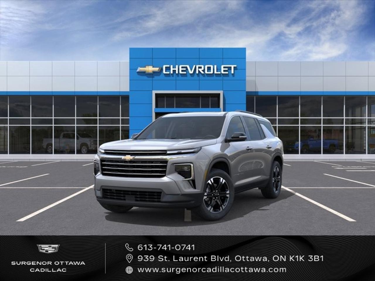<p>Experience the unparalleled comfort and versatility of the 2027 Chevrolet Traverse LT AWD, finished in an elegant gray. Equipped with an advanced all-wheel-drive system, this stunning SUV is designed to tackle both city streets and country roads with ease, offering a smooth and reliable drive.</p><p>The exterior boasts striking 20-inch carbon flash metallic, machined-face aluminum wheels and all-season tires, enhancing both its style and performance. The interior is equally impressive, featuring luxurious LT Jet Black Evotex seat trims in a spacious 7-passenger configuration (2-2-3 seating). With its power-folding third row, heated front seats, and dual glass panoramic sunroof, every journey becomes a comfortable and enjoyable adventure.</p><p>Stay connected and secure with the Traverse's suite of modern technology, including a user-friendly multimedia system with smart device integration, a crisp backup camera, and a reliable Wi-Fi hotspot. Safety and driver assistance features like adaptive cruise control, lane assist, and parking sensors ensure peace of mind on every drive.</p><p>Ideal for families and adventurers alike, this brand-new 2027 Chevrolet Traverse LT AWD offers a perfect blend of luxury, technology, and practicality. Contact Surgenor Chevrolet Buick GMC Cadillac today to schedule your personal test drive and learn more about this exceptional SUV!</p>