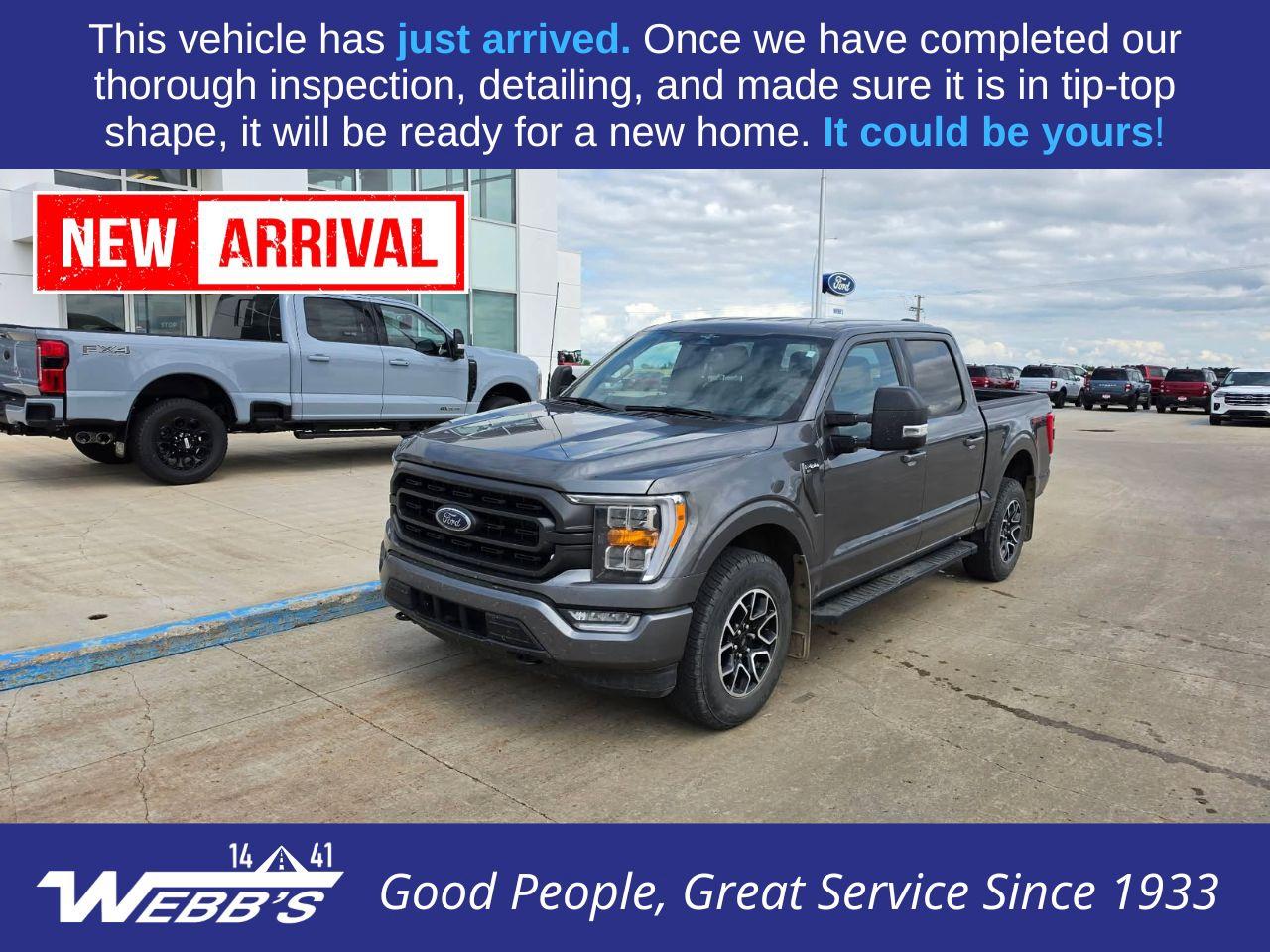 <p>Looking for a truck that can handle anything you throw at it, from tough job sites to weekend adventures? Webbs 1441 has the perfect solution: a robust, pre-owned 2023 Ford F-150. This isnt just any pickup; its a 4-wheel drive powerhouse built for Canadian conditions, boasting a smooth automatic transmission and a powerful gasoline engine. With four doors, theres ample space for your crew and all your gear, making it as practical as it is capable. This F-150 has seen just 53,835 kilometers, meaning its ready for many more miles of reliable service.</p><p>&nbsp;</p><p>This 2023 Ford F-150 is more than just a workhorse; its a smart investment for anyone who demands performance, versatility, and the legendary durability Ford trucks are known for. Whether youre hauling equipment, towing a trailer, or simply navigating the daily grind, this F-150 is engineered to excel. Come down to Webbs 1441 and experience the confidence that comes with driving a truck thats built to last.</p><p>&nbsp;</p><p>Here are five features that make this F-150 truly stand out:</p><p><br><br></p><ul><li><strong>Legendary F-150 Capability:</strong> Experience the unmatched power and towing prowess that has made the F-150 a North American icon, ready to tackle your toughest jobs.</li></ul><p>&nbsp;</p><ul><li><strong>Go-Anywhere 4-Wheel Drive:</strong> Conquer any terrain or weather condition with confidence thanks to the robust 4-wheel drive system, perfect for Canadian winters and off-road exploration.</li></ul><p>&nbsp;</p><ul><li><strong>Spacious 4-Door Crew Cab:</strong> Comfortably transport your entire team or family with the generous interior space offered by the four-door configuration.</li></ul><p>&nbsp;</p><ul><li><strong>Low Kilometers for its Year:</strong> With only 53,835 kilometers on the odometer, this 2023 model is just getting started and offers exceptional value.</li></ul><p>&nbsp;</p><ul><li><strong>Modern Automatic Transmission:</strong> Enjoy a smooth and responsive driving experience with the seamless automatic transmission, making every journey effortless.</li></ul><p><br><br></p><p><strong><em>Powered by AutoIntelligence&trade;</em></strong></p><p>&nbsp;</p><p>Powered by AutoIntelligence&trade;</p><p>&nbsp;</p>