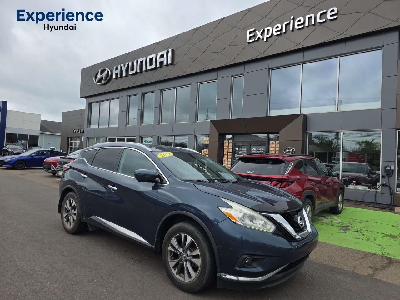 Recent Arrival! 
Blue Metallic 2016 Nissan Murano SL AWD 3.5L V6 

MVI Unit, Clean Carfax Report, 2 Keys, Serviced and well maintained, Full Tank of Fuel & Floor Mats
Heated door mirrors, Heated front seats, Leather Seat Trim, Power door mirrors, Power Liftgate, Power moonroof, 18" Machined Aluminum Alloys<b> Were PEIs Premier Credit Specialists! Good poor, bad, or new credit? Divorced? Self-Employed? We have you covered! Our Credit Specialists are on standby 24/7 to help get you behind the wheel today! APPLY FOR YOUR PRE-APPROVAL TODAY - https://www.steeleadvantagefinancing.com/7182