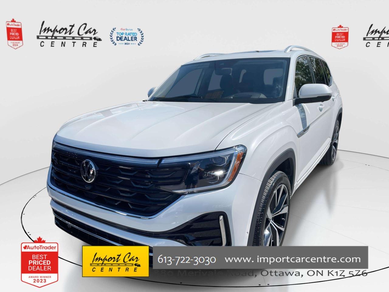 2025 Volkswagen Atlas 2.0 TSI Execline LIKE NEW!!  EXECLINE, LEATHER, HUDS, PANO. ROOF, 360 CAMERA, HARMAN KARDON, HTD. & VENTED SEATS, PAR Photo
