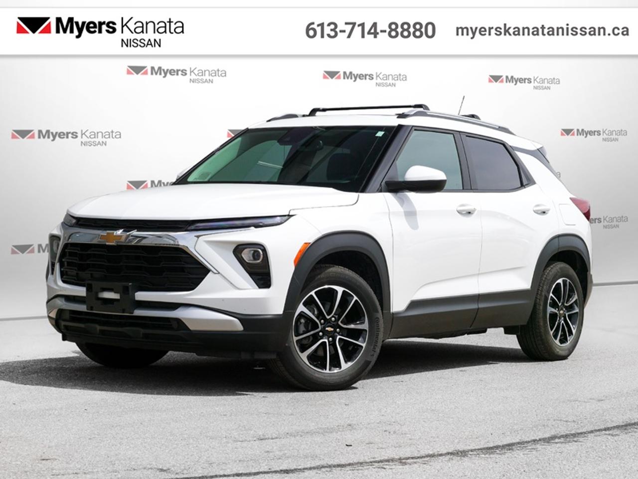 <b>Heated Seats,  Heated Steering Wheel,  Blind Spot Detection,  Remote Start,  Apple CarPlay!</b><br> <br>  Compare at $28085 - KANATA NISSAN PRICE is just $26495! <br> <br>This 2025 Trailblazer is ready to be the next member of your crew, leading the charge to stoked moments. This 2025 Chevrolet Trailblazer is fresh on our lot in Kanata. This SUV has 49,803 km. Its Summit White in colour and is completely accident free based on the <a href=https://vhr.carfax.ca/?id=BIUVKHlSQqM5bRInhDGfktAnhMFsNk2W target=_blank>CARFAX Report</a>. It has an Automatic transmission and is powered by a 155HP 1.3L 3 Cylinder Engine. <br> <br> Our Trailblazers trim level is LT AWD. This Trailblazer LT trim steps things up with a Cold Weather Package that adds heated driver and front passenger seats and a heated steering wheel, and also includes blind spot detection and rear cross traffic alert with rear park assist. Its also loaded with great standard features like an 11-inch diagonal HD infotainment screen with wireless Apple and Android Auto, Wi-Fi Hotspot capability, SiriusXM satellite radio, and an 8-inch digital drivers display. Safety features also include automatic emergency braking, front pedestrian braking, lane keeping assist with lane departure warning, following distance indication, forward collision alert, and IntelliBeam high beam assistance. This vehicle has been upgraded with the following features: Heated Seats, Heated Steering Wheel, Blind Spot Detection, Remote Start, Apple CarPlay, Android Auto, Lane Departure Warning.<br> <br/><br>*LIFETIME ENGINE TRANSMISSION WARRANTY NOT AVAILABLE ON VEHICLES WITH KMS EXCEEDING 140,000KM, VEHICLES 8 YEARS & OLDER, OR HIGHLINE BRAND VEHICLE(eg. BMW, INFINITI. CADILLAC, LEXUS...)<br> Come by and check out our fleet of 60+ used cars and trucks and 80+ new cars and trucks for sale in Kanata.  o~o