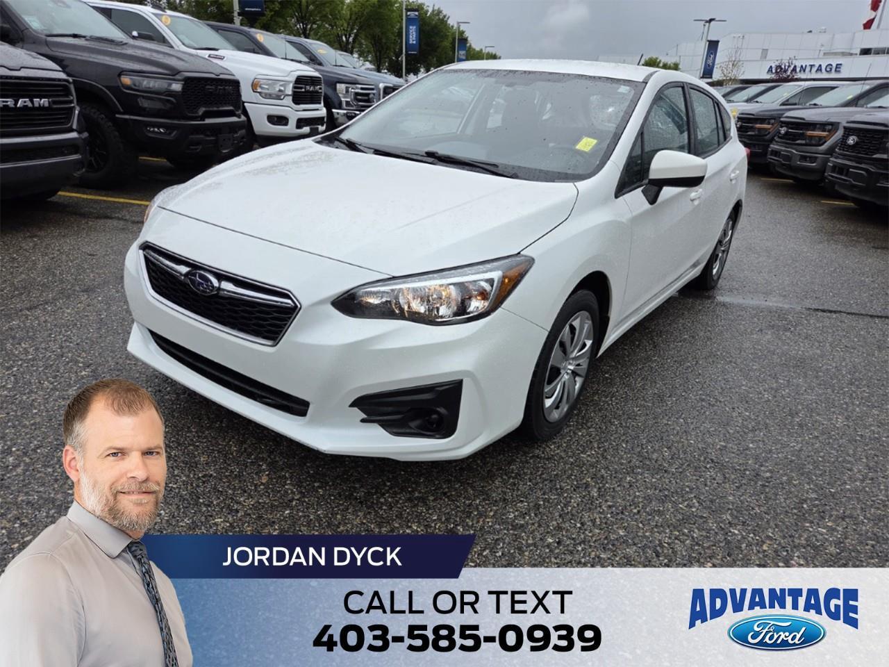 <p>This 2018 Subaru Impreza 2.0i Convenience 5-Door AWD in Calgary delivers exceptional year-round capability, impressive fuel efficiency, and the versatility of a hatchback design. With Subaru's legendary Symmetrical All-Wheel Drive, a comfortable interior, and modern connectivity features, this Impreza is an excellent choice for commuters, students, and active lifestyles.</p><p>Powered by a 2.0L SUBARU BOXER 4-cylinder engine paired with an automatic transmission, the Impreza offers a smooth ride, excellent fuel economy, and the confidence of full-time AWD. Whether you're navigating Calgary's winter roads or heading out on a weekend adventure, this Subaru is built to handle changing conditions with ease.</p><p>Inside, you'll find a functional and comfortable cabin featuring:</p><p>Smart device integration</p><p>Bluetooth connectivity</p><p>Backup camera</p><p>Cruise control</p><p>Air conditioning</p><p>Keyless entry</p><p>Power windows and locks</p><p>Comfortable seating for five</p><p>Flexible hatchback cargo space</p><p>User-friendly controls and infotainment system</p><p>The practical 5-door hatchback design makes loading gear, groceries, luggage, and outdoor equipment easy while maintaining compact-car maneuverability.</p><p>Drive with confidence thanks to key safety features including:</p><p>Backup Camera</p><p>Brake Assist</p><p>Electronic Stability Control</p><p>Traction Control System</p><p>Anti-Lock Braking System (ABS)</p><p>Advanced Airbag System</p><p>This 2018 Subaru Impreza 2.0i Convenience 5-Door AWD for sale at Advantage Ford Calgary has been fully inspected by our certified technicians and is ready for its next owner. Combining Subaru's renowned AWD system, hatchback practicality, and excellent overall value, this Impreza is an ideal vehicle for drivers seeking dependable transportation with year-round confidence.</p><p>Contact our team today to schedule a test drive or learn more about financing options. We proudly serve Calgary, Airdrie, Cochrane, Okotoks, Chestermere, and surrounding areas.</p>