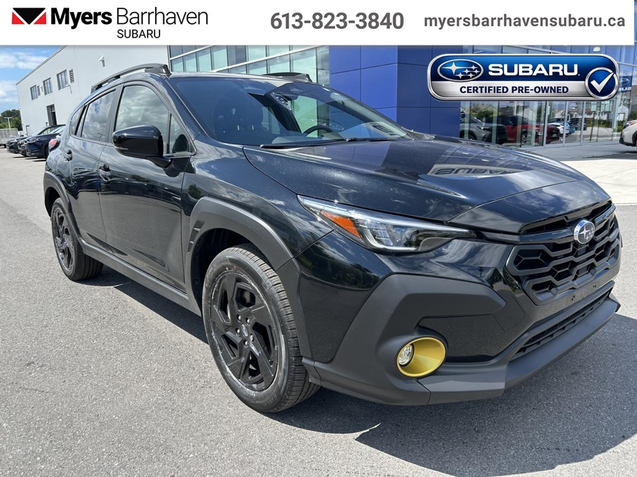 <b>Certified, Low Mileage, Sunroof,  Heated Seats,  Heated Steering Wheel,  Adaptive Cruise Control,  Lane Keep Assist!</b><br> <br> The 2026 Subaru Crosstrek combines intelligent innovation, practical flexibility and confident design into one compelling package. This 2026 Subaru Crosstrek is fresh on our lot in Nepean.<br> <br>From the outside, the 2026 Crosstrek presents a confident stance with refined bodywork, elevated clearance and expressive lighting that communicate both style and capability. Inside, the cabin features quality materials, intuitive connectivity and seating designed to support both driver and passengers with ease and comfort. With its standard all-wheel drive, advanced safety technologies and Subarus reputation for durability, the Crosstrek delivers a compact SUV experience thats ready for whatever comes next.<br> <br>This low mileage SUV has just 7,682 km and is a Certified Pre-Owned vehicle. Its nice in colour and is completely accident free based on the <a href=https://vhr.carfax.ca/?id=nHuAGqq5ZrLxg3n1JPUflYErdAvL+s+y target=_blank>CARFAX Report</a>. It has an Automatic transmission and is powered by a 180HP 2.5L 4 Cylinder Engine. And its got a certified used vehicle warranty for added peace of mind. <br> <br> Our Crosstreks trim level is Onyx. The interior combines comfort and smart functionality with heated front seats, a 10-way power-adjustable drivers seat, a heated leather-wrapped steering wheel, and premium cloth upholstery accented with yellow stitching. The advanced 11.6-inch tablet-style infotainment system offers wireless Apple CarPlay, Android Auto, Bluetooth streaming, SiriusXM, and a 6-speaker audio setup for immersive connectivity and entertainment. Dual-zone automatic climate control, proximity key entry, push-button start, and MySubaru Connected Services with remote start and concierge support bring everyday convenience and modern sophistication. Safety is reinforced with EyeSight Driver Assist features including adaptive cruise control, pre-collision braking, lane centering, blind spot detection, and reverse automatic braking. This vehicle has been upgraded with the following features: Sunroof, Heated Seats, Heated Steering Wheel, Adaptive Cruise Control, Lane Keep Assist, Collision Mitigation .<br> <br>To apply right now for financing use this link: <a href=https://www.myersbarrhavensubaru.ca/quick-approval/ target=_blank>https://www.myersbarrhavensubaru.ca/quick-approval/</a><br> <br/><br><br> The Myers name has been synonymous with first-rate automotive service and products for over 80 years in Ottawa; we are happy to welcome you here to <b> Myers Barrhaven Subaru </b> the unbeatable Subaru dealer in Ottawa and the National Capital Region. Serving drivers as the premier Subaru dealership near Kanata, Orléans, Gatineau, QC and Vanier region, we offer a wide range of new and used offerings from Subaru. If youre in the market for a full range of Subaru cars and Subaru SUVs for sale in Ottawa. </br><br> Come by and check out our fleet of 30+ used cars and trucks and 20+ new cars and trucks for sale in Nepean.  o~o