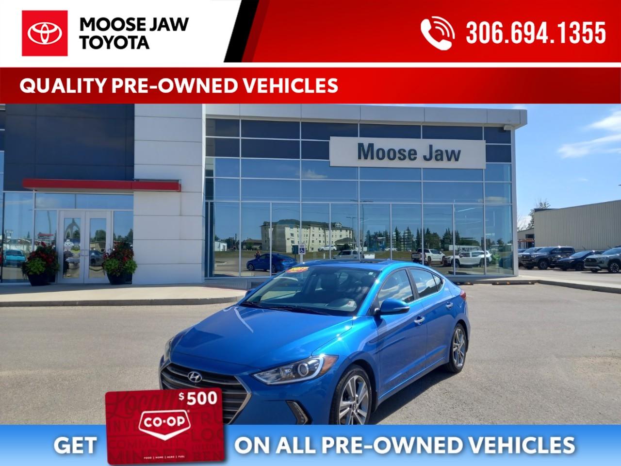 <p>2017 Hyundai Elantra Limited Ultimate  local trade with only 66,547 KMs! Just inspected and serviced, and priced for a quick sale. Loaded with great features and ready to go!</p><p>Message for details or to book a look.</p>
