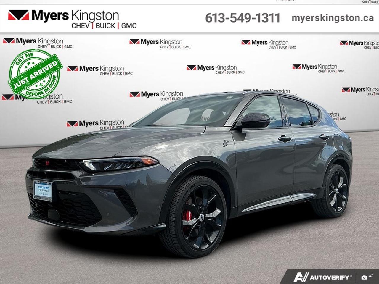 <b>Low Mileage, Hybrid,  Heated Seats,  Heated Steering Wheel,  Remote Start,  Apple CarPlay!</b><br> <br> Bold and brash  like car, like driver; this 2024 Hornet leaves nothing to be desired. This 2024 Dodge Hornet is fresh on our lot in Kingston.<br> <br>This 2024 Dodge Hornet features sharp aggressive exterior styling combined with astounding performance from a selection of powertrains to ensure that this head-turning SUV stays on top of the pack. With an addition of a new hybrid power unit, exceptional acceleration as well as impressive efficiency is expected. For a taste of the new chapter of Dodge, step this way.<br> <br>This low mileage SUV has just 1,570 km. Its nice in colour. It has an Automatic transmission and is powered by a 288HP 1.3L 4 Cylinder Engine. <br> <br> Our Hornets trim level is R/T PHEV. This Hornet R/T Hybrid features many amazing standard equipment such as a 10.25-inch infotainment screen powered by Uconnect 5 with Apple CarPlay and Android Auto, LED lights with daytime running lights and automatic high beams, and power heated side mirrors. Safety on the road is assured thanks to blind spot detection, ParkSense rear parking sensors, forward collision warning with rear cross path detection, lane departure warning, and a ParkView back-up camera. Additional features include mobile hotspot internet access, front and rear cupholders, proximity keyless entry with push button start, traffic distance pacing, dual-zone front air conditioning, and so much more! This vehicle has been upgraded with the following features: Hybrid, Heated Seats, Heated Steering Wheel, Remote Start, Apple CarPlay, Android Auto, Blind Spot Detection.<br> To view the original window sticker for this vehicle view this <a href=http://www.chrysler.com/hostd/windowsticker/getWindowStickerPdf.do?vin=ZACPDFCW1R3A39118 target=_blank>http://www.chrysler.com/hostd/windowsticker/getWindowStickerPdf.do?vin=ZACPDFCW1R3A39118</a>. <br/><br> <br>To apply right now for financing use this link: <a href=https://www.taylorautomall.com/finance/apply-for-financing/ target=_blank>https://www.taylorautomall.com/finance/apply-for-financing/</a><br> <br/>Buy this vehicle now for the lowest bi-weekly payment of <b>$222.07</b> with $0 down for 96 months @ 8.99% APR O.A.C. ( Plus applicable taxes - Plus applicable fees ). See dealer for details. <br><br>For more information, please call any of our knowledgeable used vehicle staff at (613) 549-1311!<br><br> Come by and check out our fleet of 60+ used cars and trucks and 180+ new cars and trucks for sale in Kingston.  o~o