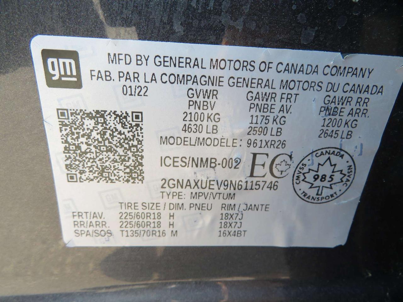 2022 Chevrolet Equinox AWD 4dr LT w/1LT Photo
