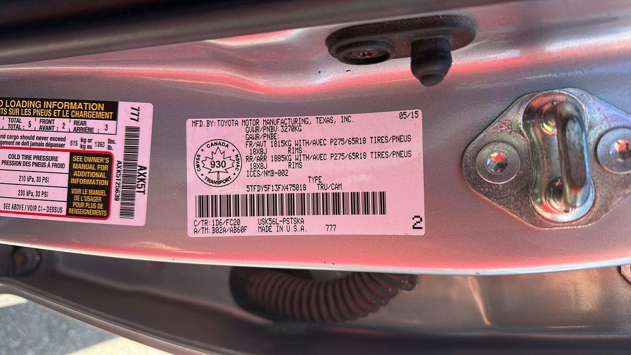 2015 Toyota Tundra SR5 Photo