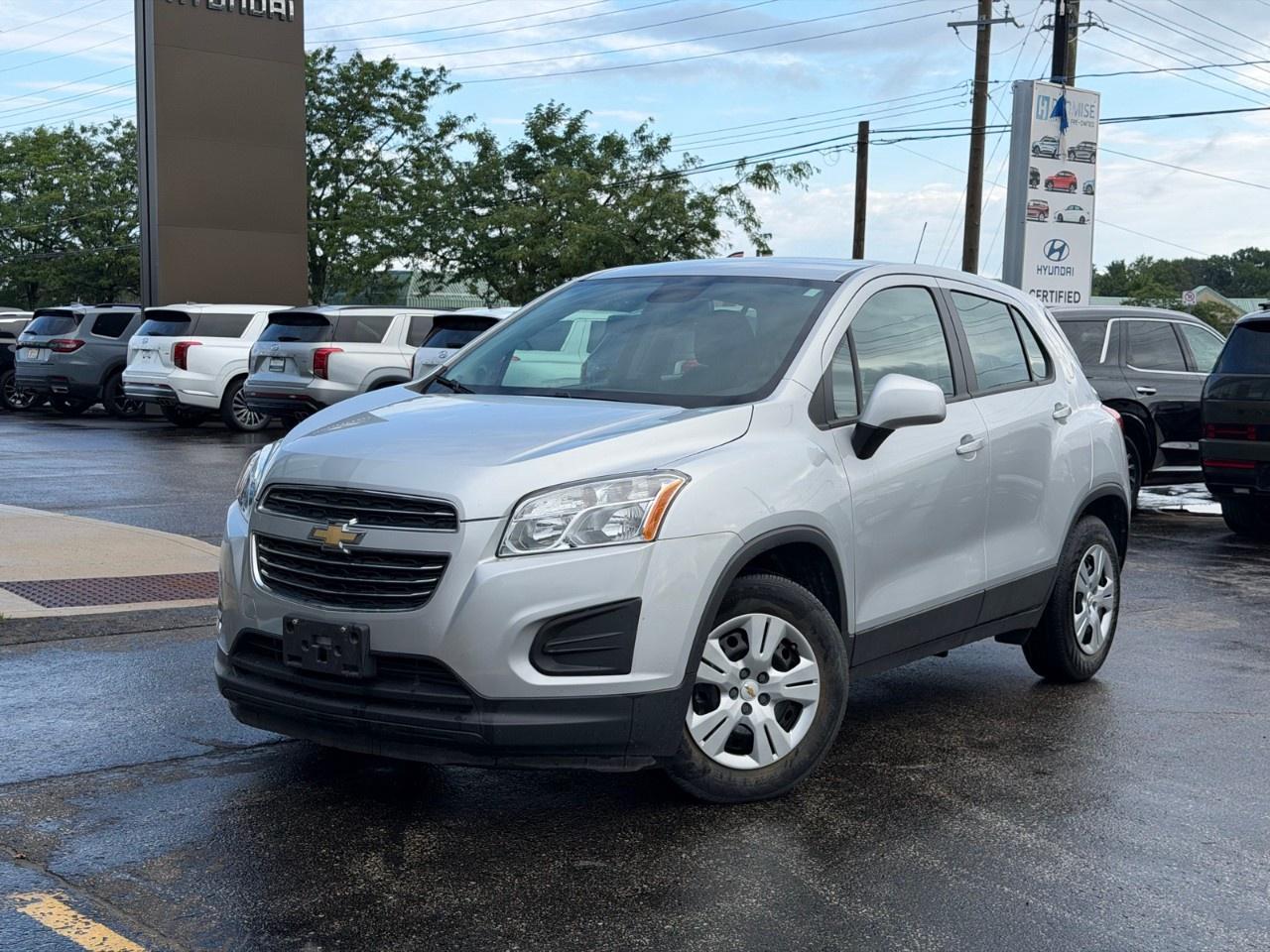 <p>Experience the 2016 Chevrolet Trax LS in a stunning silver finish. This Front-Wheel Drive (FWD) SUV is designed with easy handling in mind, making it perfect for city driving and quick getaways.</p><p>The exterior sports a sleek design in silver that complements its agile nature, while the interior features a comfortable and stylish black finish. Equipped with the LS Preferred Equipment Group, you're assured standard equipment that meets your everyday needs.</p><p>Under the hood, the Trax is powered by a fuel-efficient ECOTEC Turbo 1.4L engine, providing 138 horsepower at 4900 RPM, ensuring you have enough power whenever needed. Stay connected and entertained with Bluetooth connection, smart device integration, and a Wi-Fi hotspot that keeps you online on the go. Keyless entry and power windows add convenience to your trips.</p><p>The Chevrolet Trax LS offers modern safety features designed to keep you and your loved ones protected. Its ideal for urban drivers or small families seeking a reliable and tech-savvy ride. Dont miss the opportunity to own this feature-packed vehicle; contact Bourgeois Midland Hyundai for more information today!</p> <p><strong>Why Choose the Bourgeois Auto Group?</strong></p><p>For 80 years, Bourgeois Auto Group has been delivering exceptional automotive experiences. Our factor trained teams work to ensure you receive the shopping experience you deserve; whether you're looking for a new or new-to-you vehicle.</p><p>Shop 24/7 with our online showroom and chat service, ensuring convenience every step of the way. No hidden fees, full disclosure, and every pre-owned vehicle comes with a Carfax® report for peace of mind.</p><p>We offer a wide selection of pre-owned vehicles, all competitively priced using real-time market data. Get the best deal on your purchase and trade-in with our free Live Market Analysis report.</p><p>Looking to sell your car? We buy any make or modelno purchase required. Our simple to use online trade valuation tool will provide you with a clear, transparent selling experience whether you buy our car or not.</p><p>Backed by hundreds dedicated employees across 4 convenient locations, were here to meet all your automotive needs. Visit us in Midland or Parry Sound and explore our inventory or schedule your next service today.</p> <p><strong>Financing Your Next Vehicle with Bourgeois Midland Hyundai:</strong></p><p>At Bourgeois Midland Hyundai, we make financing your next vehicle simple and stress-free! Our team works with trusted lenders to find flexible options tailored to your budget. Drive away with confidenceapply today!</p><p>Take advantage of our online pre-qualification tool, backed by Equifax and TD Bank to find the payment that works for you. Simply <a href=https://www.bourgeoishyundai.com/pre-qualify-for-financing/ rel=nofollow><strong>CLICK HERE</strong></a> to use our secure online credit tool with no impact to your credit. </p>