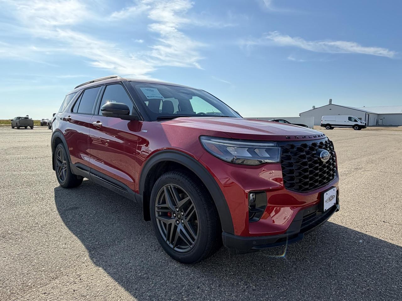 The 2026 Ford Explorer ST-Line is built for those who want capability and style without compromise. With Employee Pricing on now, this is the right time to get into a feature-packed 4WD SUV finished in striking Rapid Red Metallic  complete with a Premium Package, BlueCruise hardware, and a Panoramic Moonroof already on board.

- Employee Pricing available now  significant savings on a brand-new 2026 model
- Rapid Red Metallic Tinted Clearcoat exterior with Onyx interior for a bold, purposeful look
- Panoramic Fixed Glass Moonroof with Power Shade (Package 43H) for an open, airy cabin
- BlueCruise Hardware (Package 66M) ready for hands-free highway driving capability
- Premium Package (68L) and ST-Line Street Pack (68P) elevate comfort and sport aesthetics
- Automatic Full-Time Four-Wheel Drive with 2.3L 4-cylinder engine and Class III towing
- BLIS Blind Spot Monitoring, Rear Cross-Traffic Braking, Evasion Assist, and Driver Monitoring for comprehensive safety
- Integrated Navigation, 5G Mobile Hotspot, and Heated Leather Steering Wheel for a connected, comfortable drive
- Engine Block Heater included  practical and ready for Canadian winters

Merit Ford Sales is here to make your next vehicle purchase straightforward and rewarding. Reserve this Explorer online, start your purchase, or contact us directly to book a test drive. With only 180 km on the odometer and Employee Pricing in effect, this one wont last long  reach out today and lets get you behind the wheel.