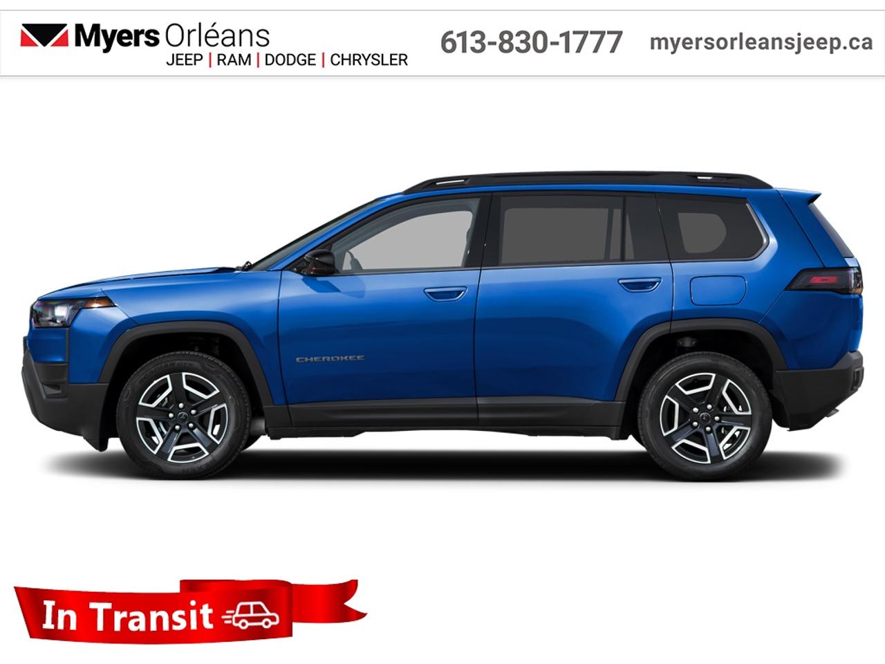<b>Low Mileage, Heated Seats,  Heated Steering Wheel,  Remote Start,  Adaptive Cruise Control,  Lane Keep Assist!</b><br> <br> A suite of intelligent safety and driver-assistance features keeps you secure and in control wherever you go. This 2026 Jeep Cherokee is fresh on our lot in Orleans.<br> <br>The 2026 Jeep Cherokee delivers the perfect mix of sophistication and strength, making it ideal for both adventure seekers and everyday drivers. Inside, youll find a well-appointed cabin packed with smart technology and comfortable finishes designed to elevate every drive. With dependable off-road capability, advanced safety systems, and a distinctive design, the Cherokee stands out as a versatile SUV ready for any road ahead.<br> <br>This low mileage SUV has just 3,867 km. Its Hydro Blue Pear in colour and is completely accident free based on the <a href=https://vhr.carfax.ca/?id=SSCp4NCdB0dRyoqa89dPyknU01z5+LYI target=_blank>CARFAX Report</a>. It has an Automatic transmission and is powered by a 210HP 1.6L 4 Cylinder Engine. <br> <br> Our Cherokees trim level is Limited. Designed for everyday comfort, the cabin features heated front seats, a 10-way power drivers seat with lumbar support, dual-zone automatic climate control, and a heated leatherette steering wheel that adds a touch of refinement to every drive. The 12.3-inch Uconnect 5 touchscreen keeps you connected with wireless smartphone integration, remote start, and a 4G LTE Wi-Fi hotspot, ensuring convenience wherever the road leads. Safety is at the forefront with technologies like Active Driving Assist, Blind Spot Detection, Full-Speed Forward Collision Warning Plus, and ParkSense rear sensors providing enhanced awareness and confidence. This vehicle has been upgraded with the following features: Heated Seats, Heated Steering Wheel, Remote Start, Adaptive Cruise Control, Lane Keep Assist, Collision Mitigation .<br> To view the original window sticker for this vehicle view this <a href=http://www.chrysler.com/hostd/windowsticker/getWindowStickerPdf.do?vin=3C4PJMB20TT161702 target=_blank>http://www.chrysler.com/hostd/windowsticker/getWindowStickerPdf.do?vin=3C4PJMB20TT161702</a>. <br/><br> <br>To apply right now for financing use this link: <a href=https://www.myersorleansjeep.ca/apply-for-financing/ target=_blank>https://www.myersorleansjeep.ca/apply-for-financing/</a><br> <br/><br>The road to new driving experiences begins in our inventory, where youll find an incredible array of brand-new cars, trucks, minivans, and SUVs, including two of our bestselling models, the Dodge Ram 1500 and the Dodge Grand Caravan. If you want to know what the cutting edge of automotive technology looks like, all you have to do is visit Myers Orleans Jeep! Each model comes loaded with the convenient features and cool technology that help make every trip memorable. Looking for additional everyday luxury at a price thats incredibly wallet-friendly? Choose from our selection of quality pre-owned models! If you can think of a road, our friendly and knowledgeable sales team will help you find the perfect vehicle to drive it.<br><br>We may be a well-established dealership thats been part of the community for many years, but that doesnt mean were stuck in the past! At Myers Orleans Jeep, were proud to provide a fresh, modern approach to car buying. Using our array of online tools, you can browse our extensive inventory, schedule a service appointment, order parts, and even apply for credit from wherever youve got a connection. Our goal is to create relationships that will last, and we know that the best way to do this is by providing a dealership experience thats based on honesty, transparency, trust, and a commitment to customers. Stop by today and discover all the ways we go above and beyond for you.<br><br> Come by and check out our fleet of 40+ used cars and trucks and 70+ new cars and trucks for sale in Orleans.  o~o