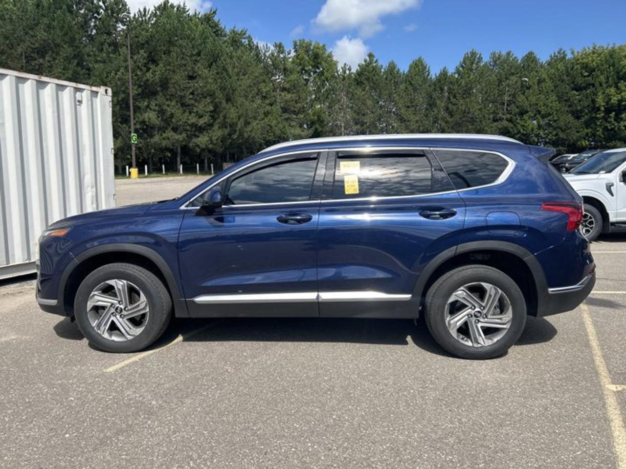 // ACCIDENT FREE!! //<br /><br />Meet the 2023 Hyundai Santa Fe Preferred AWD, a midsize SUV that fits busy Canadian life with ease. This used model at Haldimand Motors Ltd. in Cayuga pairs confident all-wheel drive with a smooth 2.5-litre gas engine and an 8-speed automatic transmission for easy daily driving.<br /><br />Finished in Blue with a Black interior, this 2023 Hyundai Santa Fe Preferred AWD has a clean, modern look and a smart cabin layout. With 41,059 km, four doors, and a practical rear cargo area, it is ready for commuting, family trips, and weekend errands alike.<br /><br />FEATURES OF THE Santa Fe Preferred AWD | No Accidents | Heated Steering Wheel<br /><br />   Accident-free history for added buying confidence<br />   Heated steering wheel for cold mornings<br />   All-wheel drive for year-round traction<br />   2.5-litre gas engine with automatic transmission<br /><br />ADVANCED SAFETY FEATURES<br /><br />   Backup camera helps with reverse parking<br />   Blind spot monitor adds lane awareness<br />   Lane departure warning supports safer travel<br />   Side and head airbags enhance protection<br /><br />PERFORMANCE AND EFFICIENCY<br /><br />   2.5-litre gas engine delivers smooth power<br />   8-speed automatic supports relaxed highway driving<br />   All-wheel drive adds confident road grip<br />   Dual shift mode offers manual control<br /><br />COMFORT AND CONVENIENCE<br /><br />   Heated front seats add winter comfort<br />   Heated steering wheel feels great in cold<br />   Dual-zone climate control helps cabin comfort<br />   Power driver seat includes lumbar support<br /><br />TECHNONOLGY AND CONNECTIVITY<br /><br />   Apple CarPlay keeps apps within reach<br />   Android Auto supports easy smartphone integration<br />   Bluetooth integration handles calls and audio<br />   Navigation system helps guide every trip<br /><br />CARGO SPACE<br /><br />   Rear trunk access makes loading simple<br />   Four-door layout helps passenger entry ease<br />   Split cabin design supports everyday versatility<br />   Useful cargo room suits family errands<br /><br />AWARDS & RECOGNITIONS<br /><br />   Top Safety Pick, Insurance Institute for Highway Safety, 2023<br /><br />WHAT OTHER OWNERS LIKE<br /><br />   Comfortable ride quality for daily driving<br />   Easy-to-use infotainment and phone connectivity<br />   Strong value with practical family features<br />   Quiet cabin and useful cargo flexibility<br /><br />This SUV also brings many everyday features that make ownership easy. You get cruise control, power steering, anti-lock braking system, stability control, child safety locks, automatic door locks, power windows, heated mirrors, and electric mirrors. These details help make each drive feel simple and stress-free.<br /><br />Inside, the cabin is built for comfort and function. Front air conditioning, automatic climate control, an adjustable steering wheel, a leather steering wheel, steering wheel audio controls, illuminated vanity mirrors, tinted windows, and ambient lighting all help create a pleasant place to spend time on the road.<br /><br />This 2023 Hyundai Santa Fe Preferred AWD also keeps you connected and informed. Satellite radio, HD Radio, Apple CarPlay, Android Auto, Bluetooth integration, and built-in navigation give you several ways to stay entertained and on course whether you are driving across town or heading out on the highway.<br /><br />On the outside, the Blue finish is paired with practical features such as LED headlamps, automatic headlights, a rear spoiler, rear window defroster, and a spare tire. The result is a well-rounded SUV that looks sharp, drives with confidence, and offers the equipment many drivers want most in a modern family vehicle.<br /><br />This 2023 Hyundai Santa Fe Preferred AWD | No Accidents | Heated Steering Wheels VIN is: 5NMS3DAJ5PH541649.<br /><br />WHY CHOOSE US? <br /><br />Honest & Transparent Buying Experience: Weve been a trusted name in business since 1984.<br /><br />STRAIGHTFORWARD PRICING:<br />Our Advertised Price Includes:<br />>>Safety Certification (No separate fee!)<br />>>30-Day 100% Mechanical Warranty<br />>>FREE Carfax History Report.<br />>>No upcharge for paying cash.<br />(Prices Exclude HST and Licensing Fees only.)<br /><br />>>Browse 300+ vehicles all in ONE LOCATION<br /><br />EASY FINANCING: Great rates & open loans<br /><br />WE BUY CARS: Get Top Dollar for your trade-in, or sell us your vehicle for CASH! Even if you dont buy from us!<br /><br />STOP BY TODAY<br />Treat yourself - stop by Haldimand Motors Ltd. located at 42 Talbot St E, Cayuga, ON N0A 1E0 to make this car yours today!<br /><br />https://www.haldimandmotors.com/used/stock-461145.html
