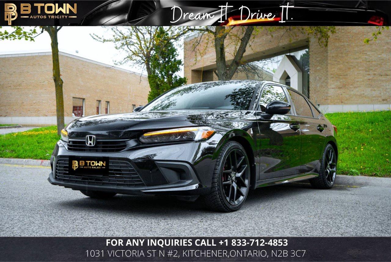 <strong>2024 Honda Civic Sport finished in Black delivers sleek styling, modern technology, and a sporty driving experience in a reliable and efficient sedan.</strong><span> With its bold design and refined interior, the Civic Sport is perfect for everyday driving with an athletic edge.</span>

<span>

At its core is a </span><strong>2.0L 4-cylinder engine paired with a CVT automatic transmission</strong><span><strong>,</strong> delivering smooth performance, excellent fuel efficiency, and dependable reliability.</span>

<span>

<strong>Factory options included:</strong></span>

<ul>
<li><span>Heated Front Seats</span></li>
<li><span>Leather-Wrapped Steering Wheel</span></li>
<li><span>Remote Start</span></li>
<li><span>Keyless Entry with Push-Button Start</span></li>
<li><span>Touchscreen Infotainment System</span></li>
<li><span>Apple CarPlay & Android Auto</span></li>
<li><span>Adaptive Cruise Control</span></li>
<li><span>Lane Keeping Assist</span></li>
<li><span>Collision Mitigation Braking System</span></li>
<li><span>Backup Camera</span></li>
<li><span>Steering Wheel Mounted Controls</span></li>
<li><span>Alloy Wheels</span></li>
</ul>
<meta charset=UTF-8 />
<div class=  itemprop=description role=>
<p class=p1>HST and licensing will be extra

<p class=p1>&nbsp;

<p class=p1>Special Financing price: $ 22,988&nbsp;*

<p class=p1>Cash Price: $&nbsp; 24,488&nbsp;*

<p class=p1>&nbsp;

<p class=p1>* $999 Financing fee conditions may apply*

<p class=p1>&nbsp;

<p class=p1>Financing Available at as low as 6.29% O.A.C

<p class=p1>&nbsp;

<p class=p1>We approve everyone with bad credit, including newcomers and students.

<p class=p1>&nbsp;

<p class=p1>Previously declined by a bank? No problem !!

<p class=p1>&nbsp;

<p class=p1>Let the experienced professionals handle your credit application.

<p class=p1>&nbsp;

<p class=p1>Apply for pre-approval today !!

<p class=p1>&nbsp;

<p class=p1>&nbsp;

<p class=p1>At B TOWN AUTOS TRICITY, we are not only concerned about selling great used Vehicles at the most competitive prices at our new location, 1031 Victoria St N #2, Kitchener, Ontario, N2B 3C7. We also believe in the importance of establishing a lifelong relationship with our clients, which starts from the moment you walk into the dealership. Were here for you every step of the way and aim to provide the most prominent, friendly and timely service with each experience you have with us. You can think of us as being like &lsquo;YOUR FAMILY IN THE BUSINESS&rsquo; where you can always count on us to provide you with the best automotive care

</div>
<section class=inventory-details__section-infos inventory-details__section-infos--specifications></section>
