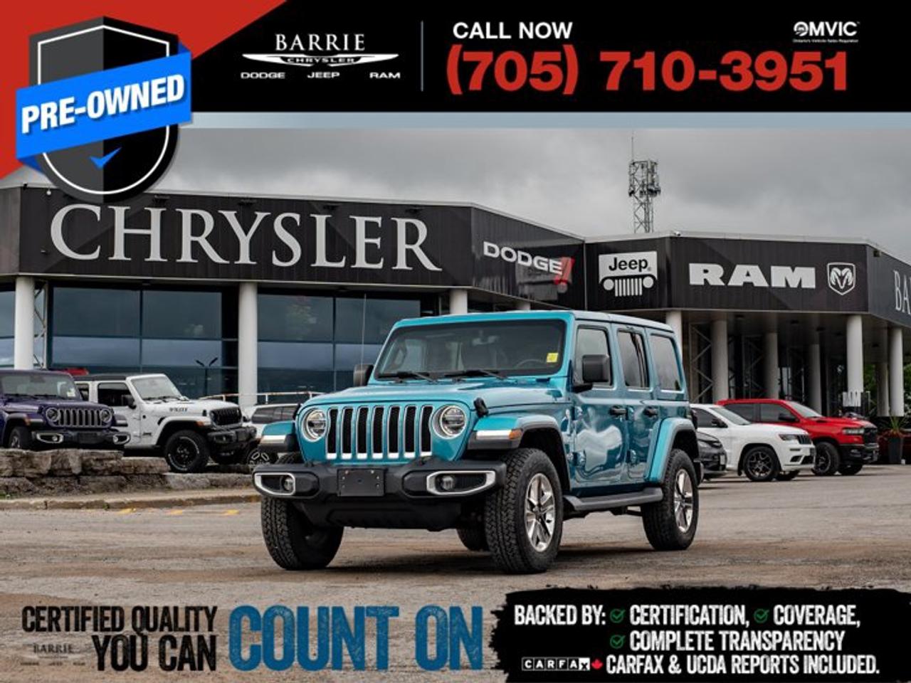 Used 2020 Jeep Wrangler Unlimited Sahara for sale in Barrie, ON
