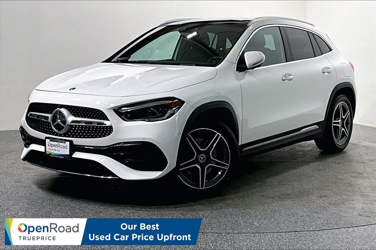 2021 Mercedes-Benz GLA 250 &mdash; Luxury, Style & Versatility! Elevate your daily drive with this sophisticated 2021 Mercedes-Benz GLA 250. Blending premium luxury, sporty performance, and versatile SUV practicality, the GLA 250 is the perfect choice for drivers who want a refined vehicle without sacrificing everyday usability. Inside, you&rsquo;ll find a modern, upscale cabin designed around comfort and convenience, while the turbocharged engine delivers responsive performance and an engaging driving experience. With its sleek exterior styling and unmistakable Mercedes-Benz design, this GLA 250 stands out wherever you go. Key Features:&bull; Turbocharged performance&bull; Premium Mercedes-Benz interior&bull; Modern infotainment system&bull; Apple CarPlay & Android Auto&bull; Backup camera&bull; Heated front seats&bull; Advanced safety & driver-assistance features&bull; Stylish alloy wheels&bull; Spacious and versatile SUV design Available now at OpenRoad Mazda in Port Moody! Come experience the luxury and versatility of the Mercedes-Benz GLA 250 for yourself. Contact our team today to schedule your test drive. Features, equipment, and availability may vary. Please confirm vehicle details with the dealership.