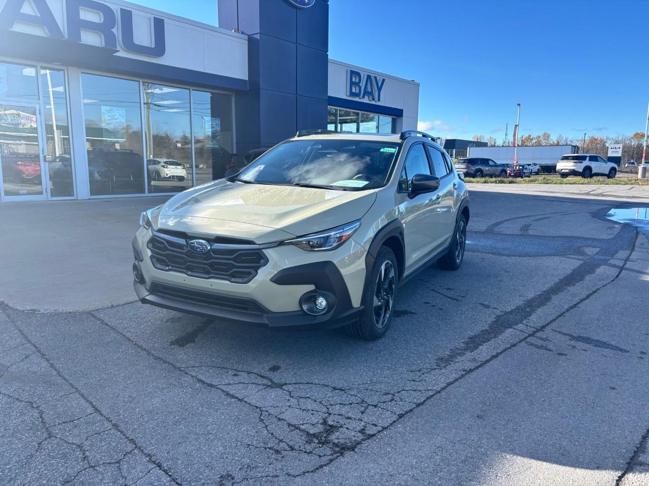 <p>Price includes all fees and taxes, and the following installed accessories: Rear Bumper Cover, Security Package and Wheel Lock Kit, HST and licensing fees are extra.</p><p> </p><p>Use this link to view the brochure for the Crosstrek – <a target=_blank rel=noopener noreferrer nofollow href=https://joom.ag/k5vd><u>https://joom.ag/k5vd</u></a>.</p><p> </p><p>The Crosstrek Limited features include: 18-inch aluminum alloy wheels, 5-spoke, two-tone with machined finish, EyeSight® Driver Assist Technology with wide-angle mono-camera and Emergency Stop Assist, MySubaru® Connected Services, Heated leather seating surfaces and steering wheel with orange stitching, an 11.6-inch touch-screen infotainment system with what3words navigation, wireless Apple CarPlay® and Android Auto™ functionality, and a 10 Harman Kardon® premium speakers and SiriusXM® capability‡ (subscription required).</p><p> </p><p>Call us today to book your test drive, and, while you are visiting, ask our Sales Team about Subaru’s lease and finance options.</p><p> </p><p>All new Subaru vehicles come with a new vehicle limited warranty. Our warranties include 3 years unlimited mileage of roadside assistance, 3 years or 60,000 kms (which ever comes first) of comprehensive coverage as well as coverage on the powertrain and major components for 5 years or 100,000 kms, which ever comes first.</p><p> </p><p>Ask our sales team about our extended warranty coverage that is available and can be tailored to meet your driving needs.</p>