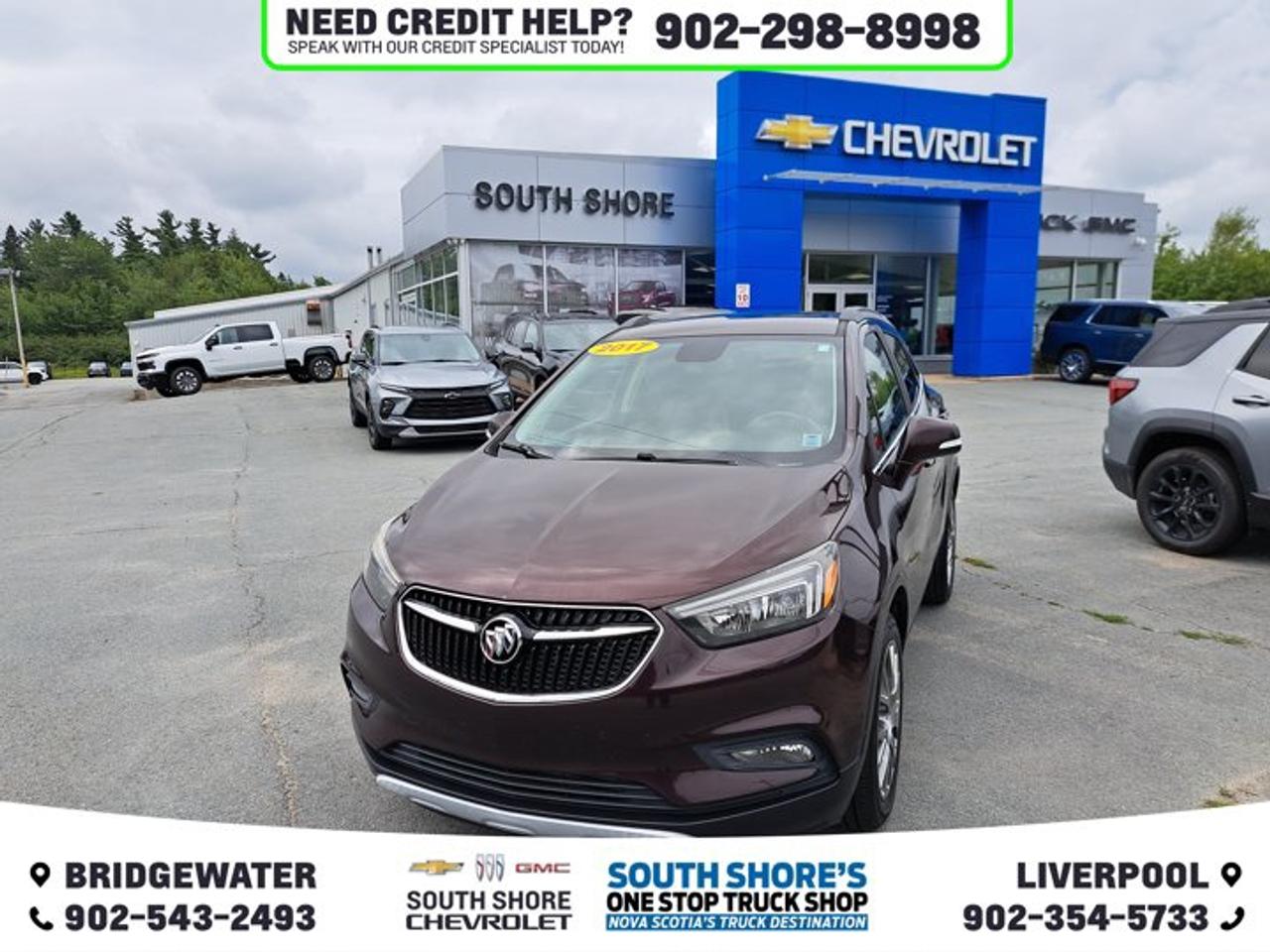 Awards: * JD Power Dependability Study * 2017 KBB.com Brand Image Awards * 2017 KBB.com 5-Year Cost to Own Awards Recent Arrival! Black Cherry Metallic 2017 Buick Encore Sport Touring For Sale, Bridgewater FWD 6-Speed Automatic Electronic with Overdrive ECOTEC 1.4L I4 SMPI DOHC Turbocharged VVT 6 Speakers, 6-Way Power Driver Seat Adjuster, ABS brakes, Air Conditioning, Alloy wheels, Brake assist, Bumpers: body-colour, Compass, Delay-off headlights, Drivers Seat Mounted Armrest, Electronic Stability Control, Emergency communication system: OnStar Guidance, Exterior Parking Camera Rear, Front Fog Lamps, Fully automatic headlights, Heated door mirrors, Illuminated entry, Knee airbag, Low tire pressure warning, Outside temperature display, Power steering, Power windows, Preferred Equipment Group 1SH, Radio data system, Rear Sport Spoiler, Rear window defroster, Remote Vehicle Starter System, Security system, Speed control, Speed-sensing steering, Spoiler, Telescoping steering wheel, Traction control, Trip computer, Variably intermittent wipers. Reviews: * Quiet interior on the highway; excellent crash-test scores; small engines deliver solid fuel economy; long list of tech and safety features. Source: Edmunds