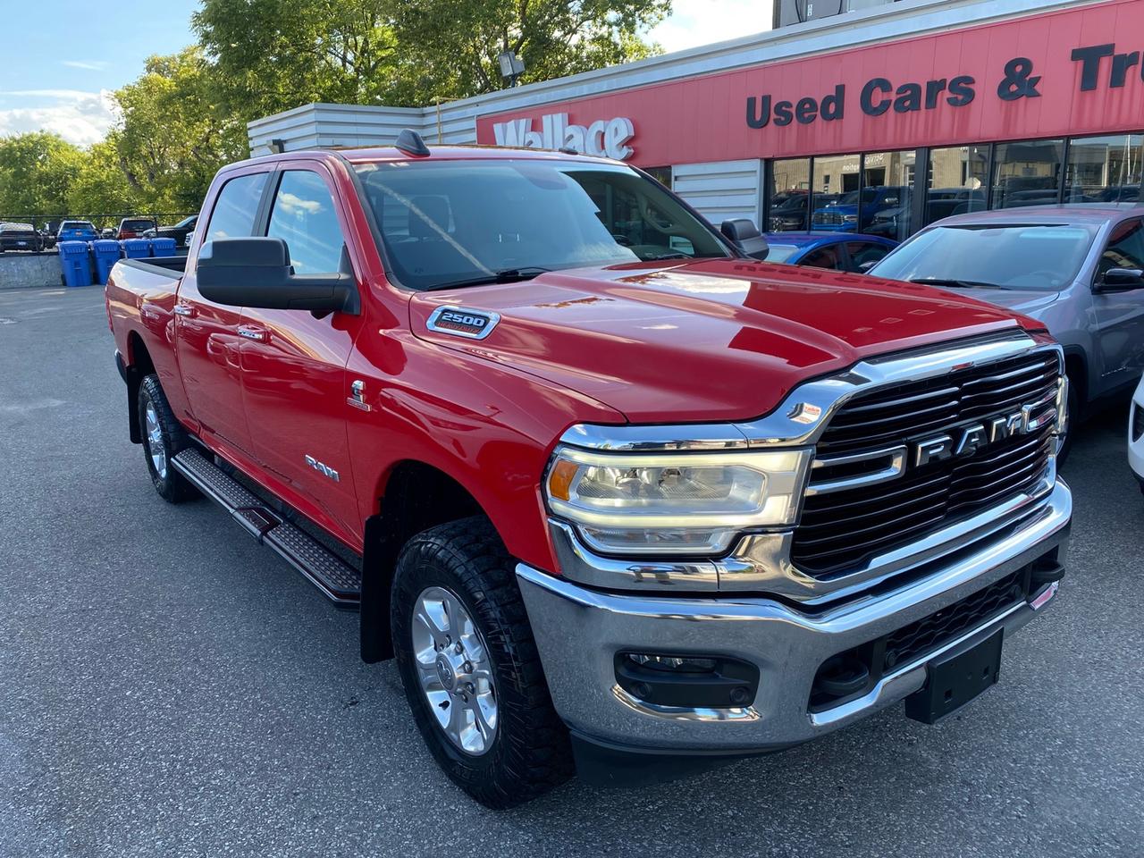 Big Horn Crew Cab equipped with UConnect 4C NAV with 8.4" display, 360 degree camera, Apple CarPlay, Android Auto, XM Satellite radio, 9 Alpine speakers with subwoofer, heated seats, heat/tilt steering wheel with audio and cruise controls, factory remote start, power adjustable pedals, trailer towing pkg with factory installed trailer brake control, spray in bedliner and much more. Please contact us for more information and to schedule your test drive today. PLEASE REACH OUT AND TELL US HOW WE CAN HELP YOU GET YOUR NEXT VEHICLE.<br />SAFETY CHECK FOR ONTARIO OR QUEBEC INCLUDED ON ALL CARS EXCEPT THOSE LISTED AS-IS.<br />FINANCING AVAILABLE FOR ALL CREDIT SITUATIONS.<br />All prices are plus HST and licence fees.<br />We do not charge an administration fee or add extra charges.