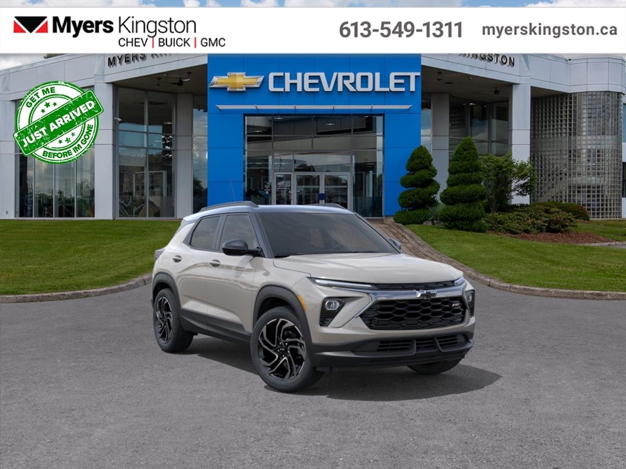 <b>Sunroof, Power Liftgate!</b><br> <br> Wherever you are off to, this Trailblazer will lead the way.<br> <br>With a surprisingly spacious cabin, plenty of power, and incredible efficiency, this Trailblazer is begging to be in your squad. When its time to grab the crew and all their gear to make some memories, this versatile and adventurous Trailblazer is an obvious choice.<br> <br>This Wht Sands SUV has an Automatic transmission and is powered by a 155HP 1.3L 3 Cylinder Engine. <br> <br> Our Trailblazers trim level is RS. This Trailblazer RS trim steps things up with Evotex seating upholstery, a Cold Weather Package that adds heated driver and front passenger seats and a heated steering wheel, and also includes blind spot detection and rear cross traffic alert with rear park assist. Its also loaded with great standard features like an 11-inch diagonal HD infotainment screen with wireless Apple and Android Auto, Wi-Fi Hotspot capability, SiriusXM satellite radio, and an 8-inch digital drivers display. Safety features also include automatic emergency braking, front pedestrian braking, lane keeping assist with lane departure warning, following distance indication, forward collision alert, and IntelliBeam high beam assistance. This vehicle has been upgraded with the following features: Sunroof, Power Liftgate.<br><br> <br>To apply right now for financing use this link: <a href=https://www.taylorautomall.com/finance/apply-for-financing/ target=_blank>https://www.taylorautomall.com/finance/apply-for-financing/</a><br> <br/>4.99% financing for 84 months. Incentives expire 2026-08-31. See dealer for details. <br><br>HST, licensing, and Federal luxury tax (if applicable) are extra. <br><br> Come by and check out our fleet of 70+ used cars and trucks and 200+ new cars and trucks for sale in Kingston.  o~o
