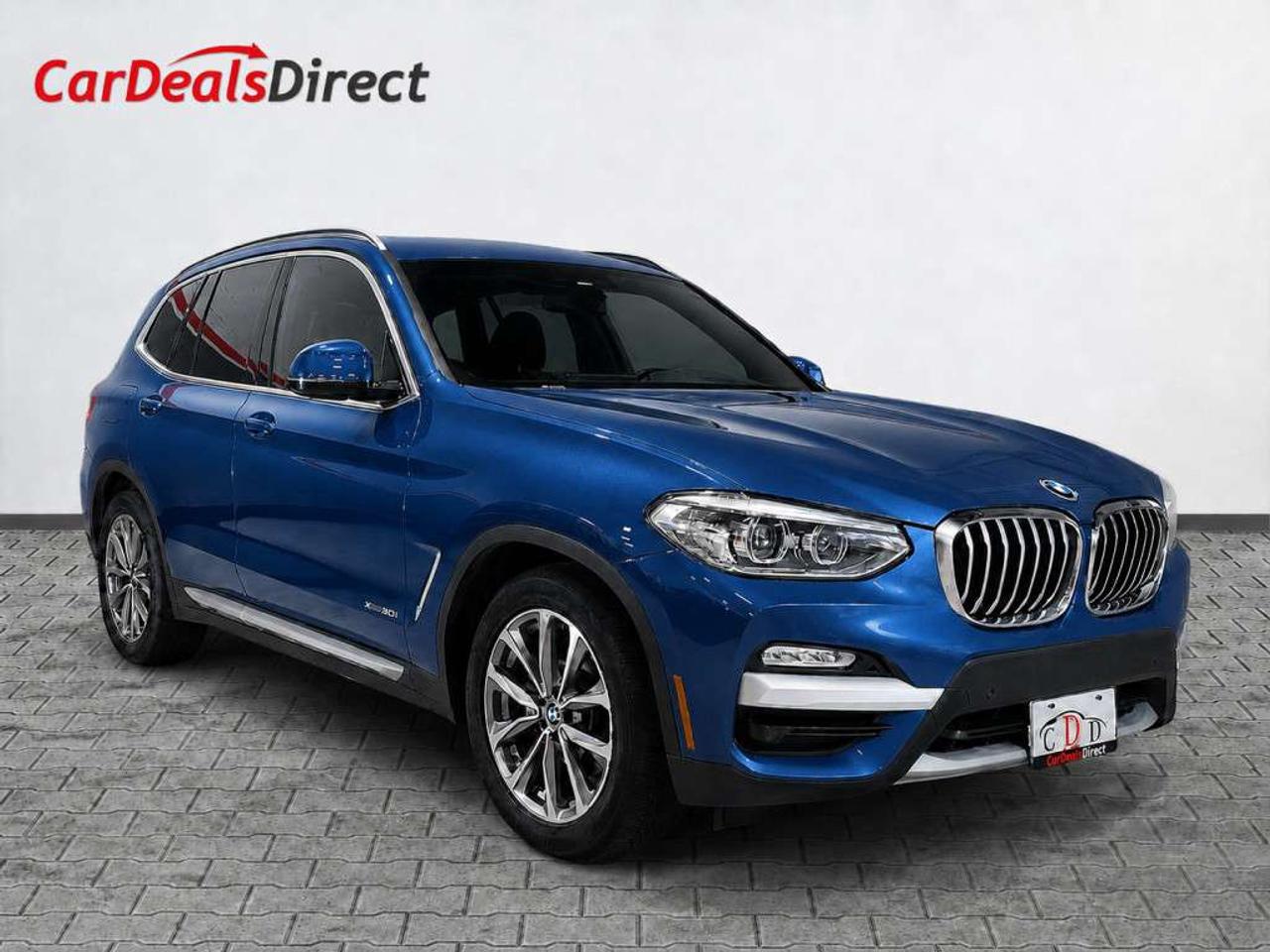 2018 BMW X3 xDrive30i AWD  Phytonic Blue Metallic on Mocha Vernasca Leather   Sun/Panoramic roof   NAVI   Heated Seats  Apple CarPlay Photo0