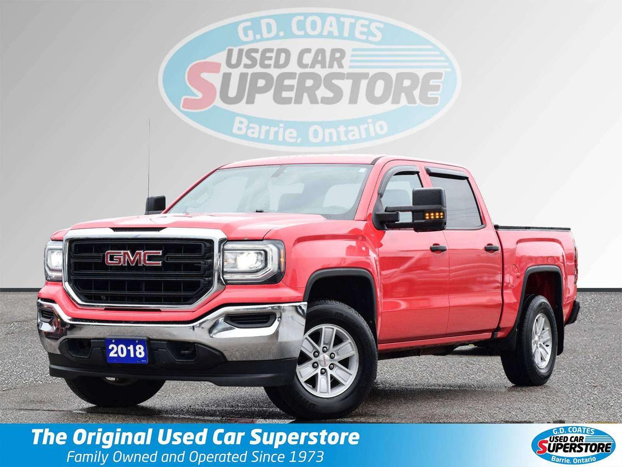 2018 GMC Sierra 1500 Crew Cab 4x4 ~Power Seat ~Carplay ~Tonneau ~Camera Photo0