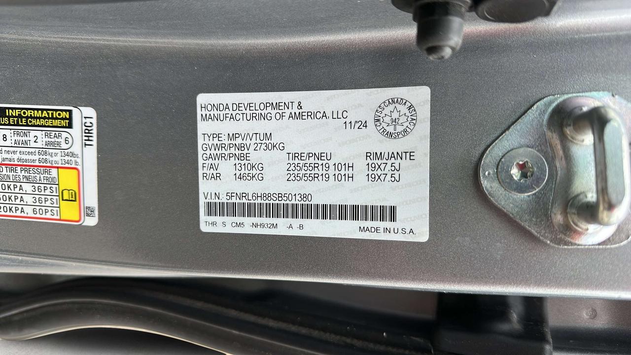 2025 Honda Odyssey Touring Photo